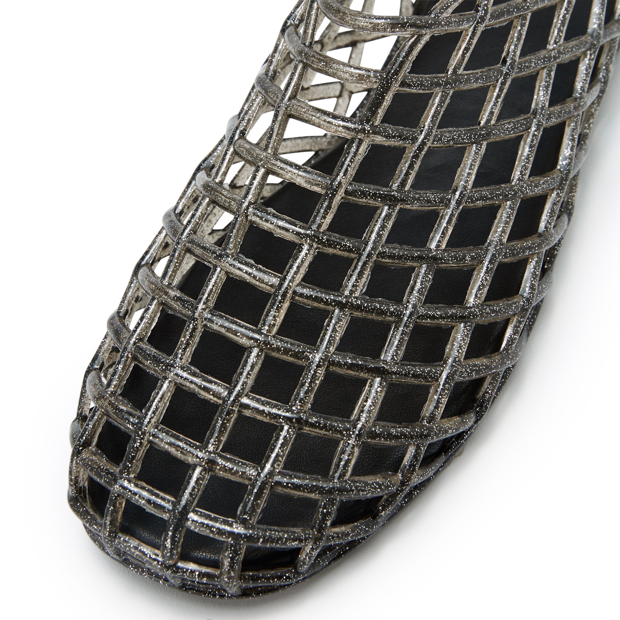 EU 36 Manon Flat Sandals Glitter Black - Main Image