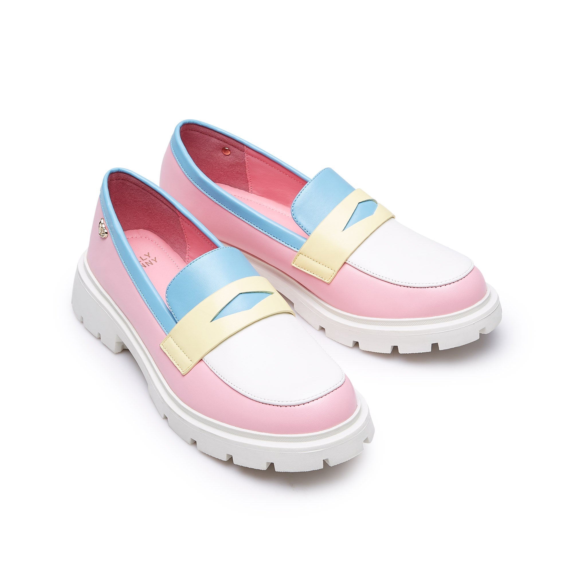 Caden Trtone Platform Loafers Multi Color
