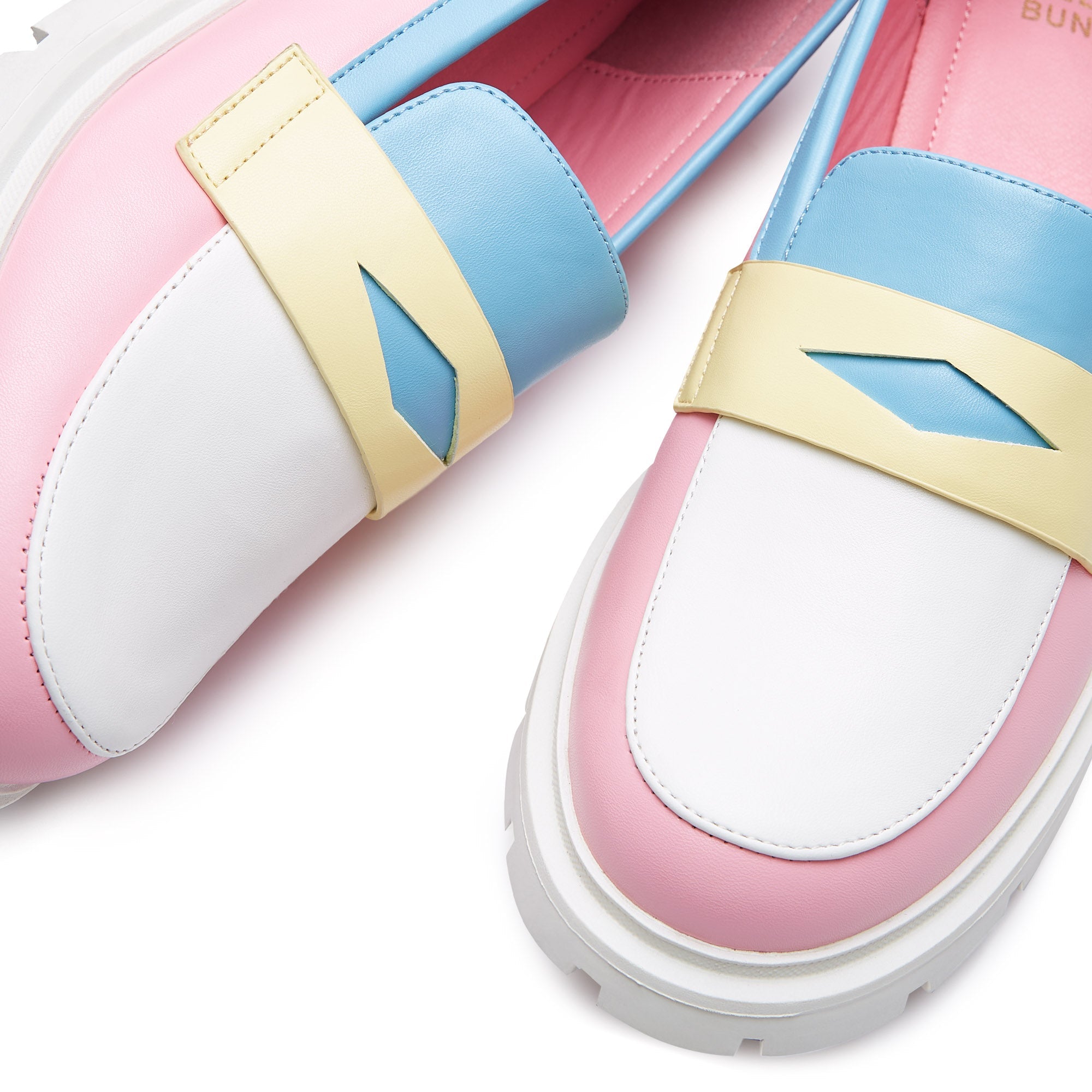 Caden Trtone Platform Loafers Multi Color