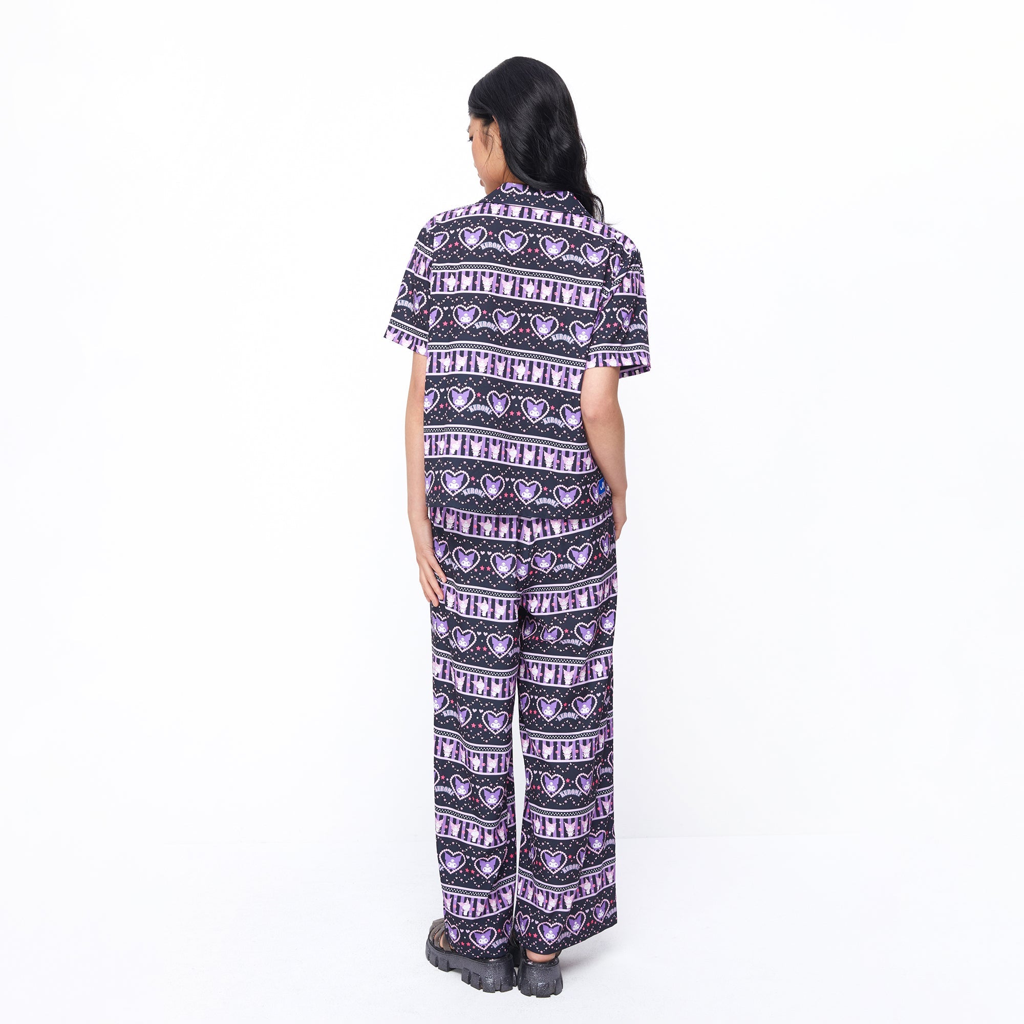Kuromi Print Short Sleeve Shirt Multi Color