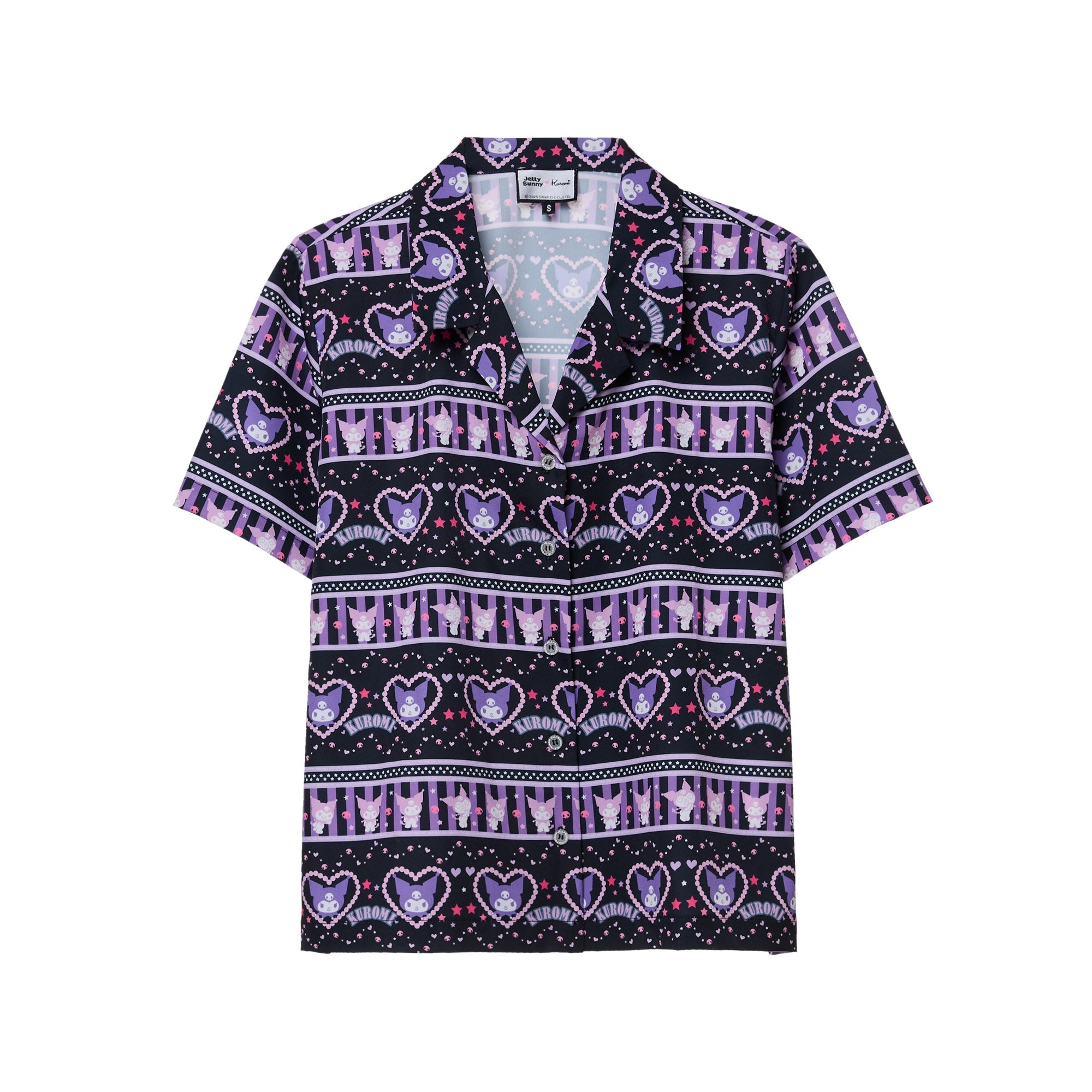 Kuromi Print Short Sleeve Shirt Multi Color