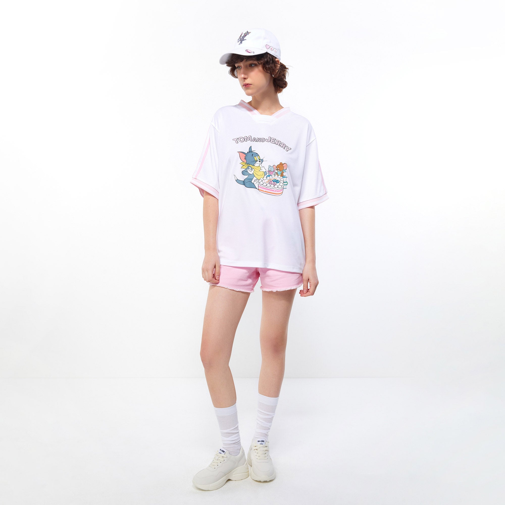 Happy 85Th Birthday Tom and Jerry Baseball Jersey White