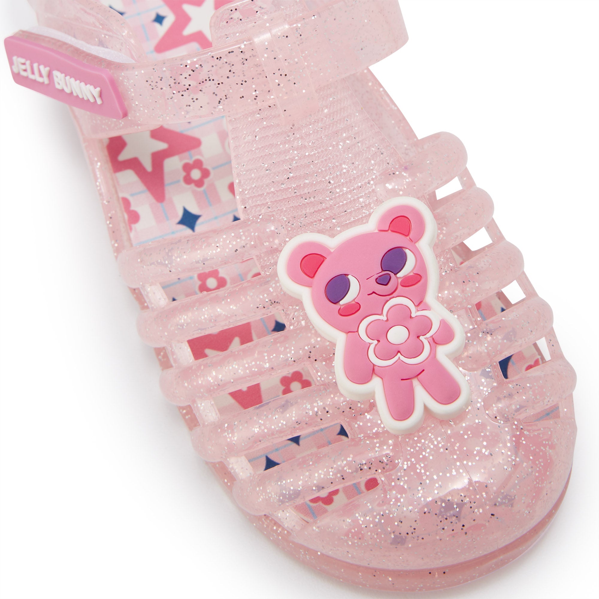 Unicorn The Star Flat Sandals For Girls Dark Pink