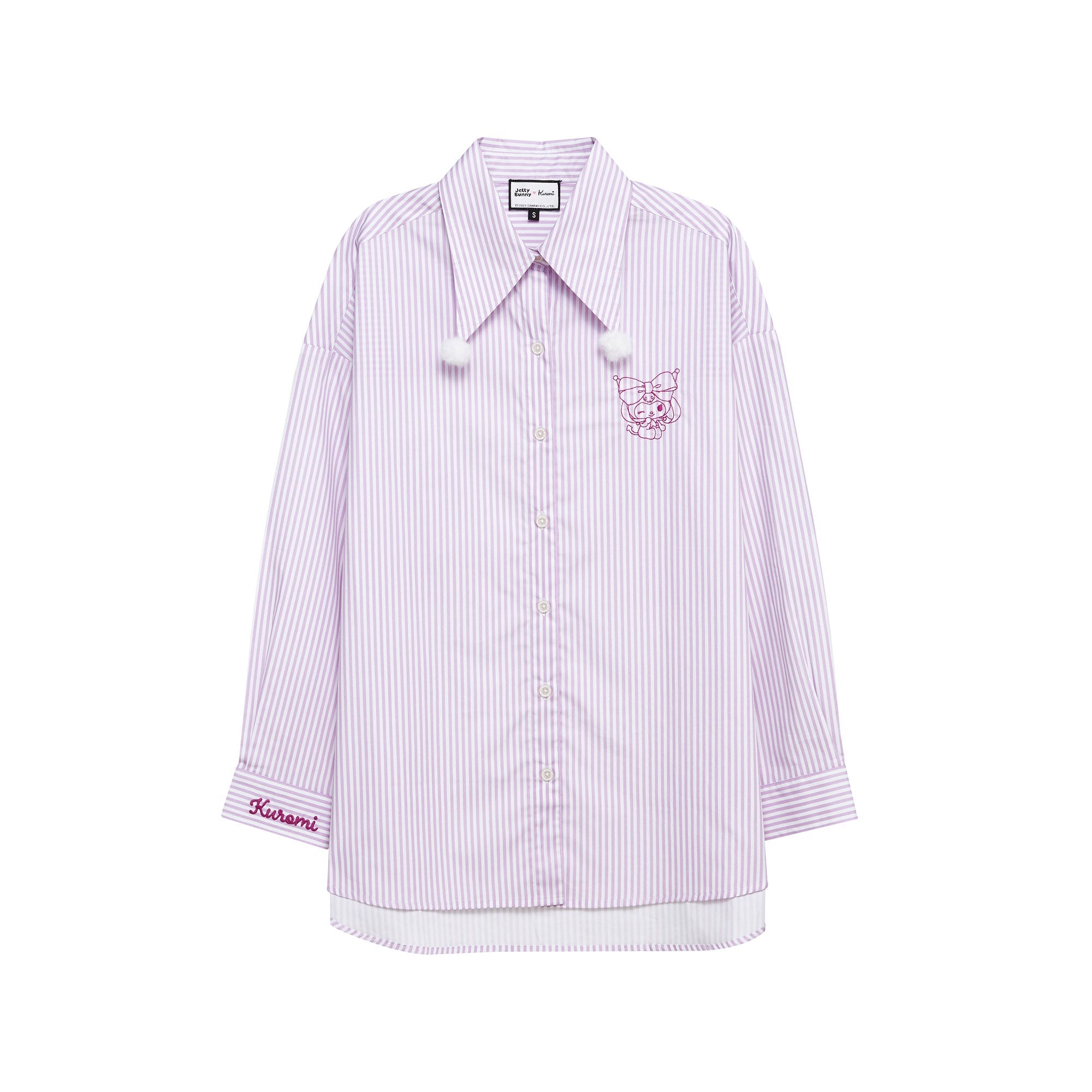 Kuromi Stripe Long Sleeve Shirt Striped Purple