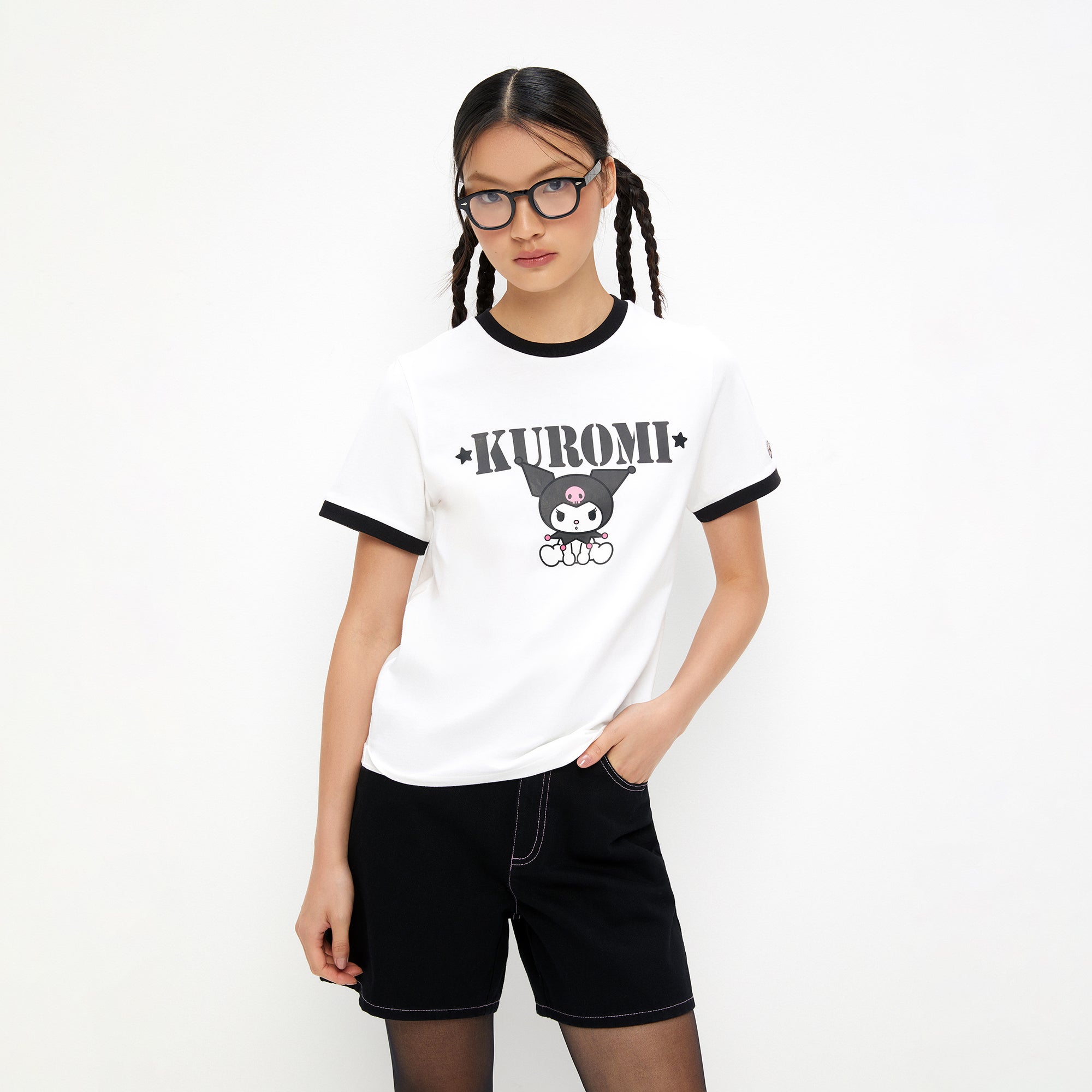 Print Short Sleeve T-Shirt White White