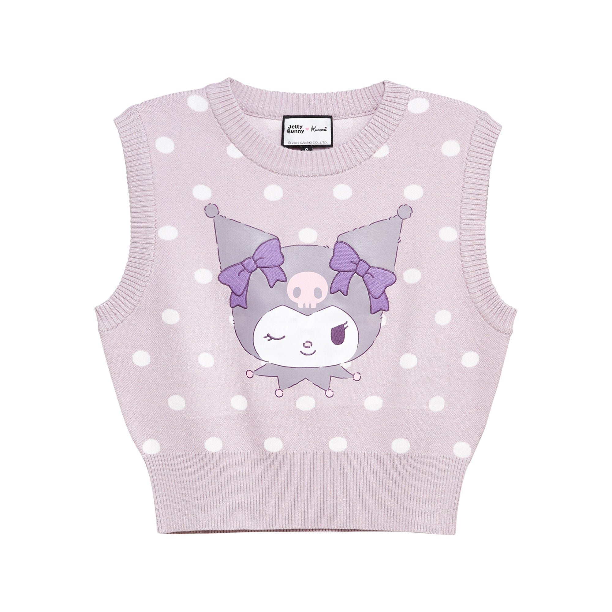 Kuromi Knitted Crop Top Purple