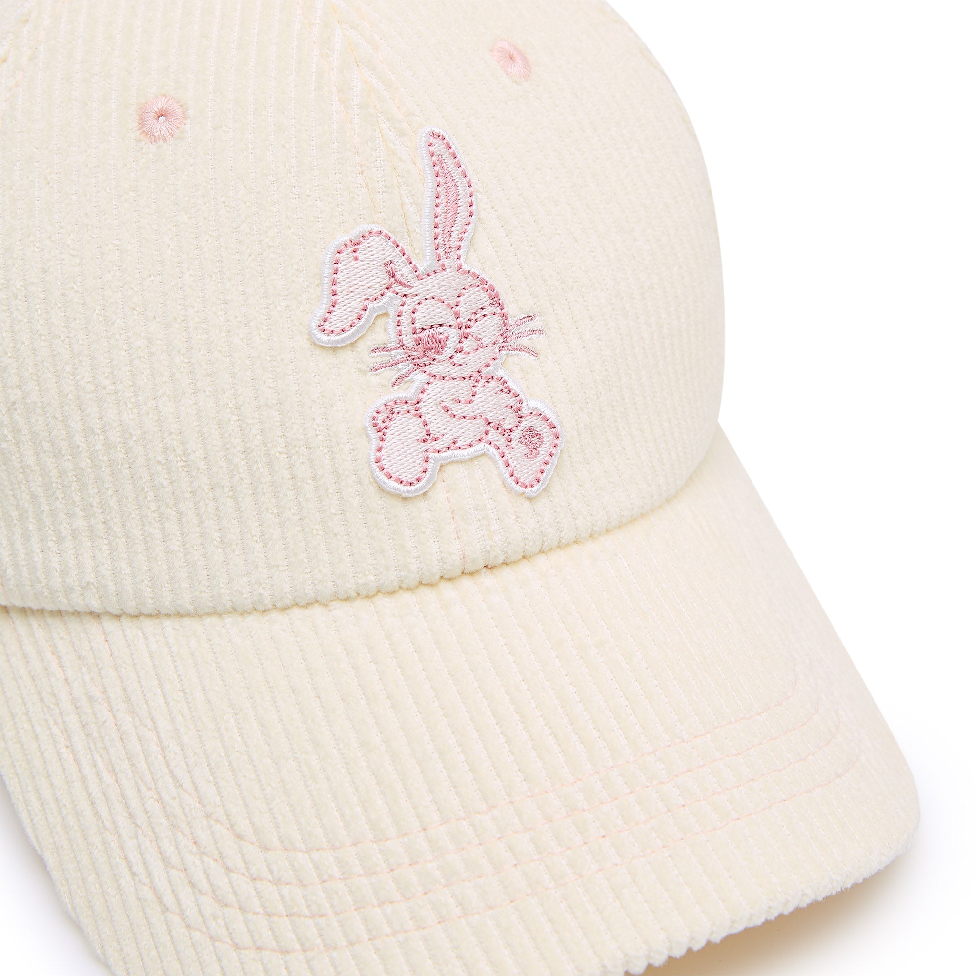 Jerme Embroidery Corduroy Cap Cream