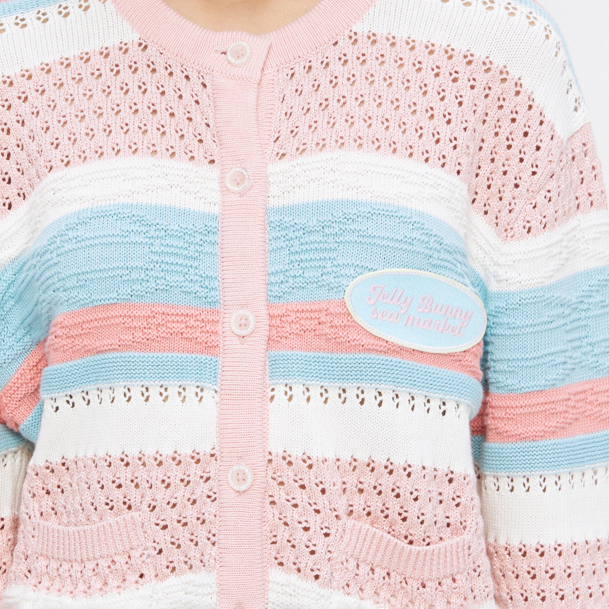 Stripe Long Sleeve Cardigan Multi Color