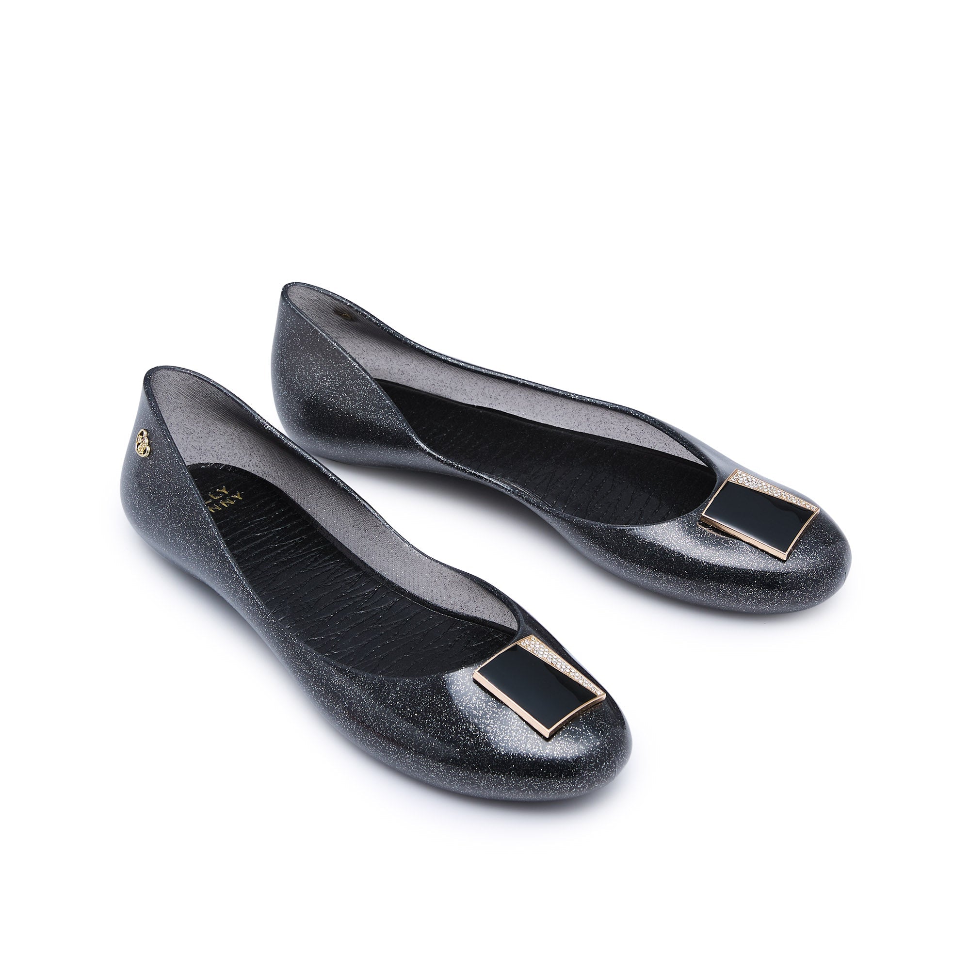 Melina Chiara Ballerinas Glitter Black