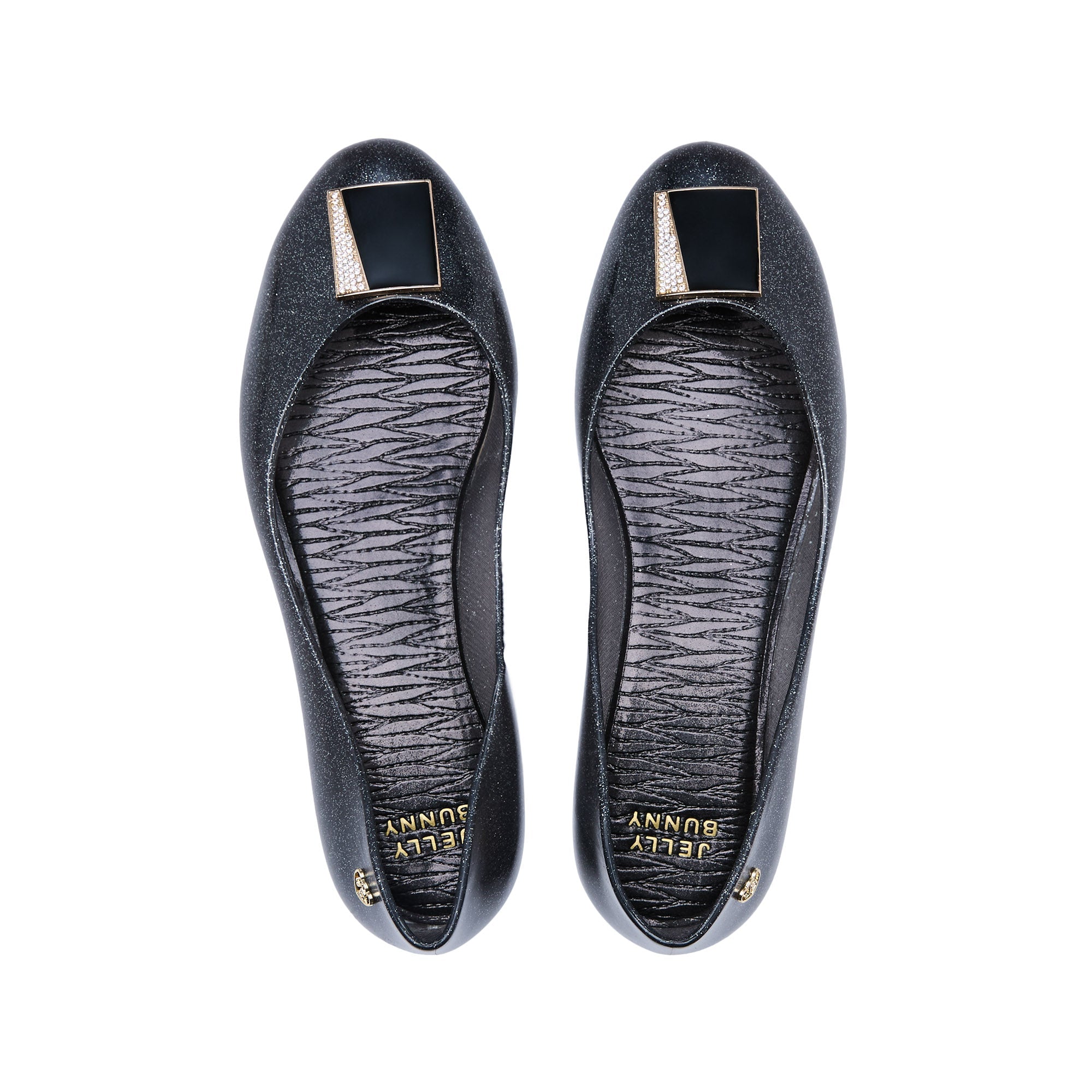 Melina Chiara Ballerinas Glitter Black
