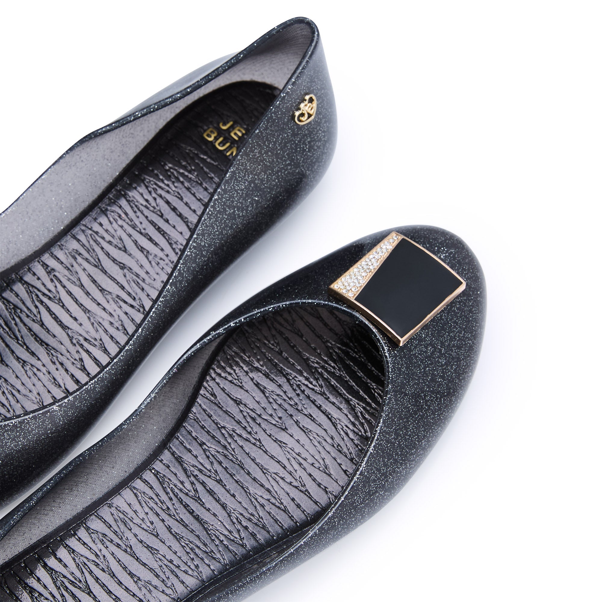 Melina Chiara Ballerinas Glitter Black
