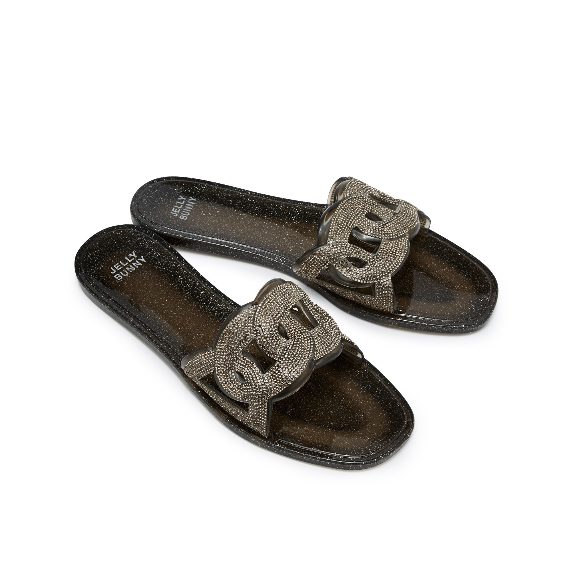 Zoi Sandals Glitter Black