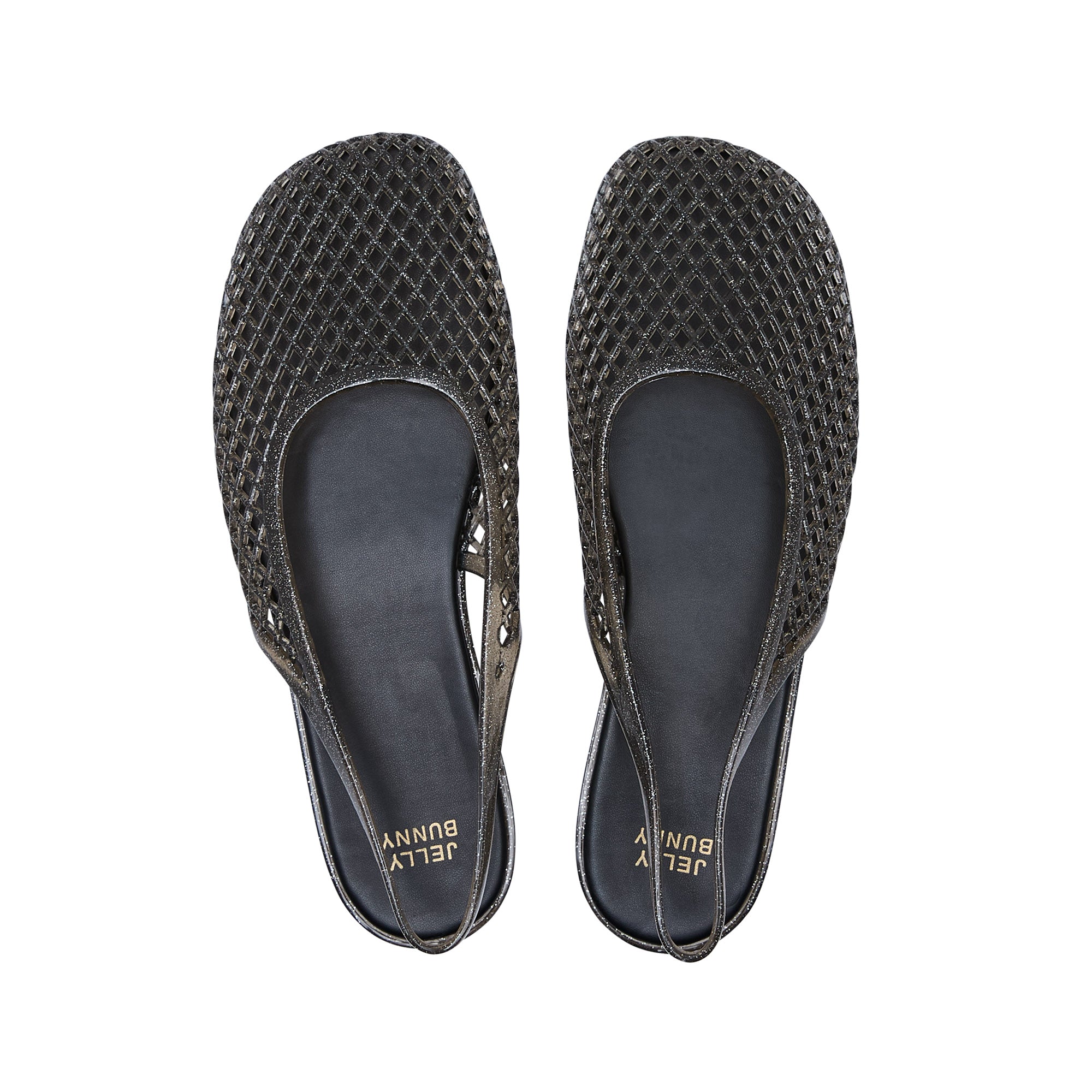 Rabia Slingback Sandals Glitter Black