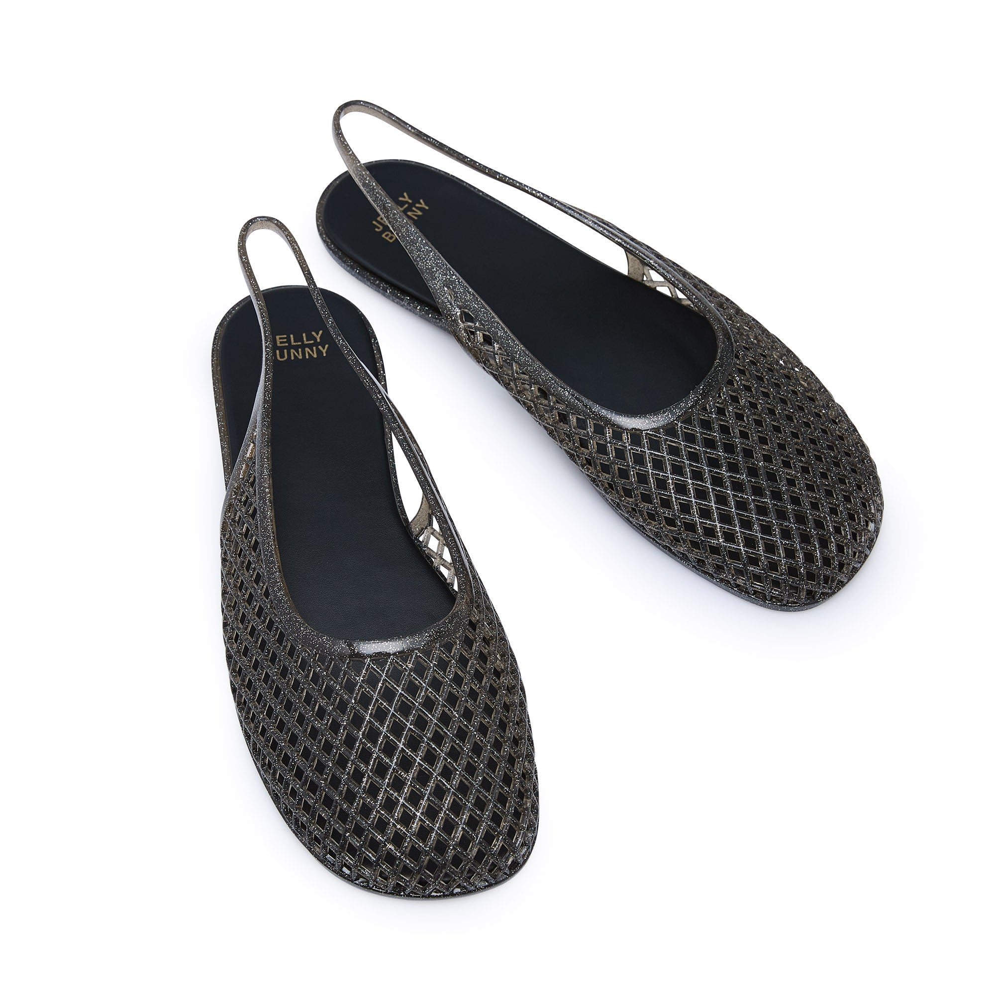 Rabia Slingback Sandals Glitter Black
