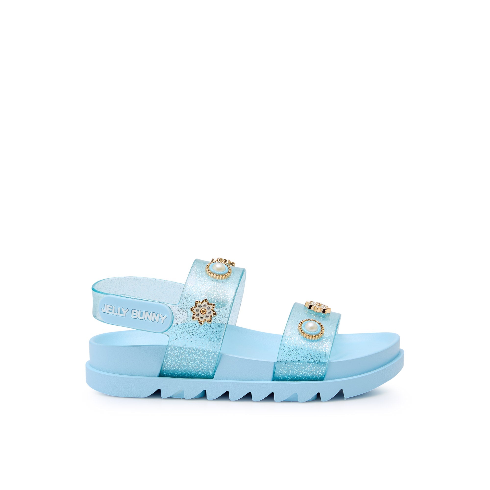 Mini Pele Orbit Platform Sandals For Mini Girls Glitter Blue