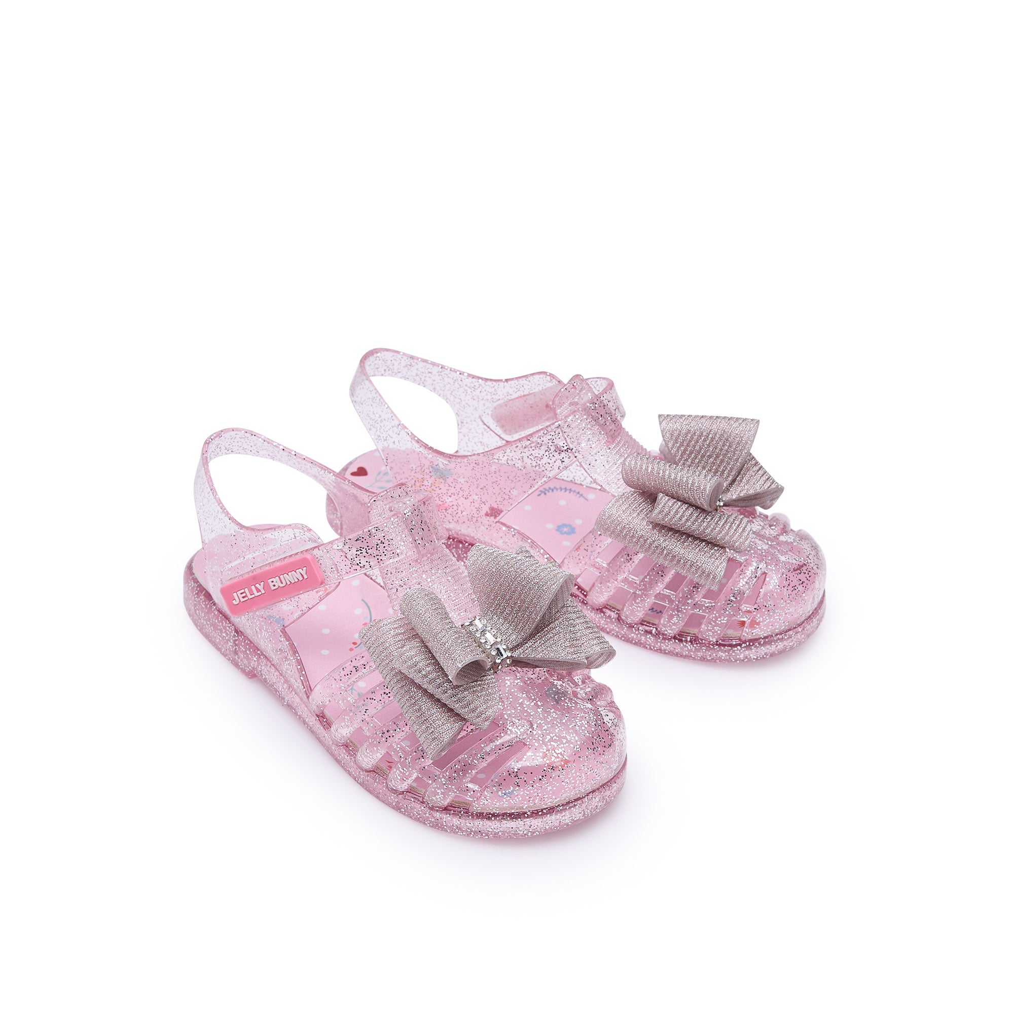 Starfishy Bow Mini For Mini Girls Platform Sandals Glitter Pink