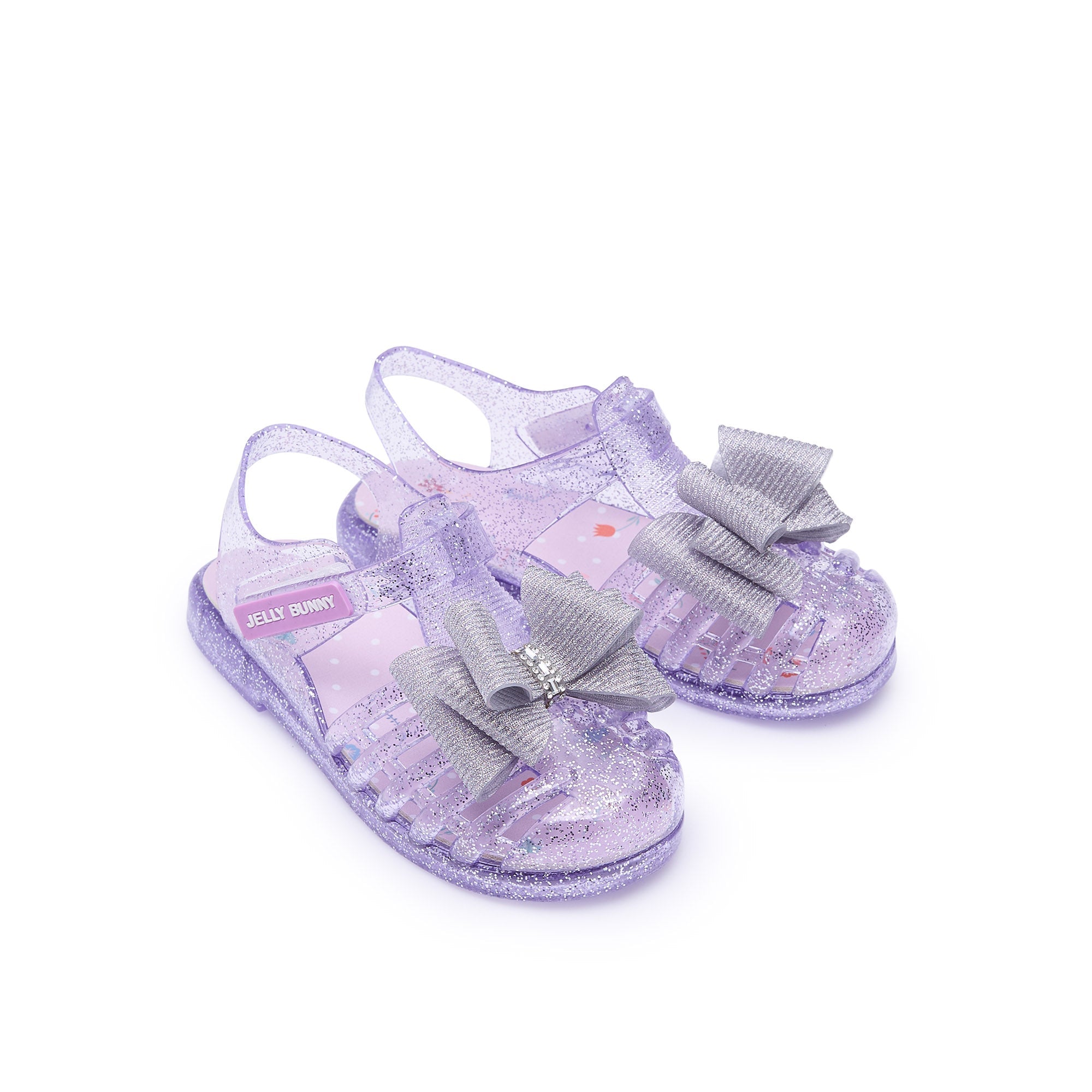 Starfishy Bow Mini For Mini Girls Platform Sandals Glitter Purple