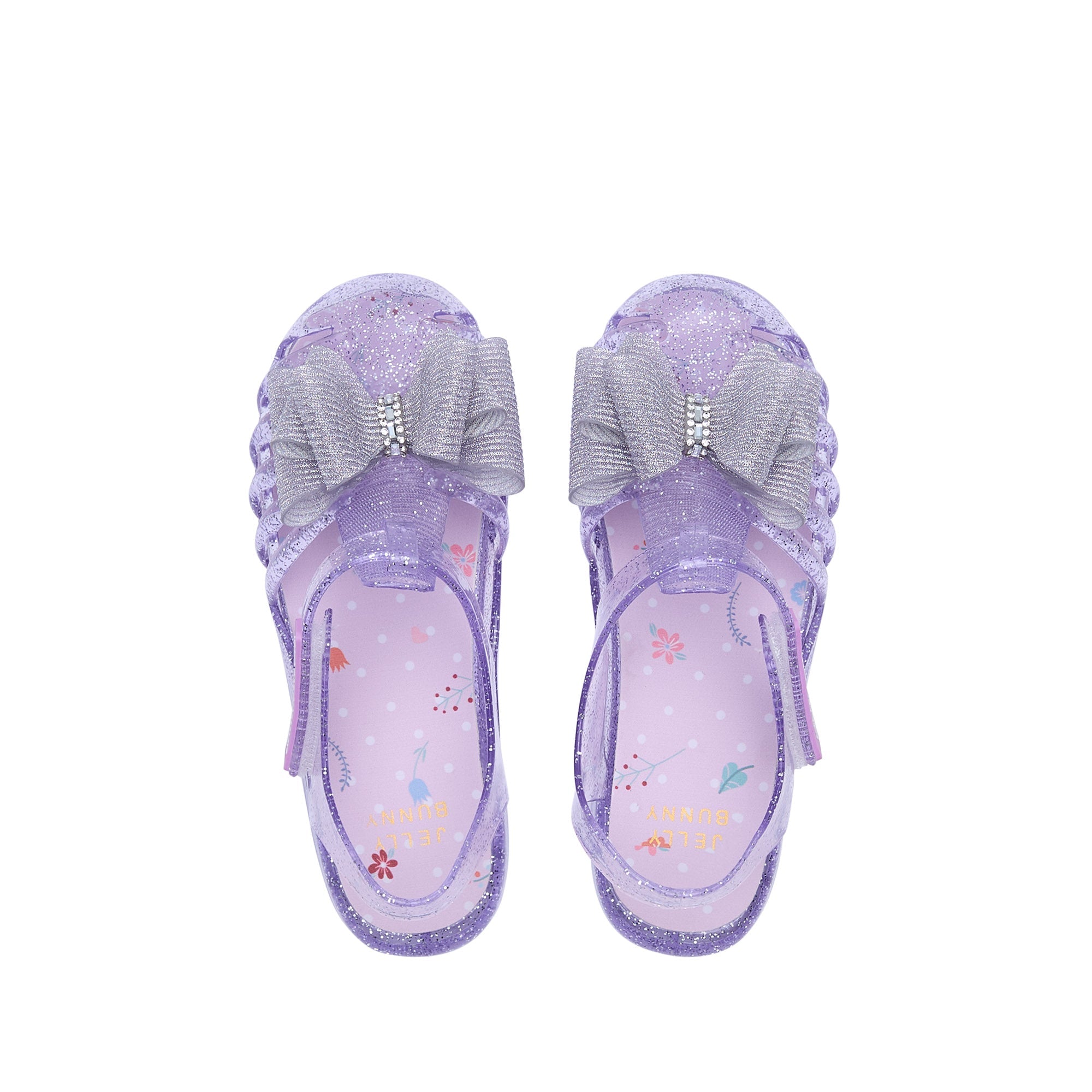 Starfishy Bow Mini For Mini Girls Platform Sandals Glitter Purple