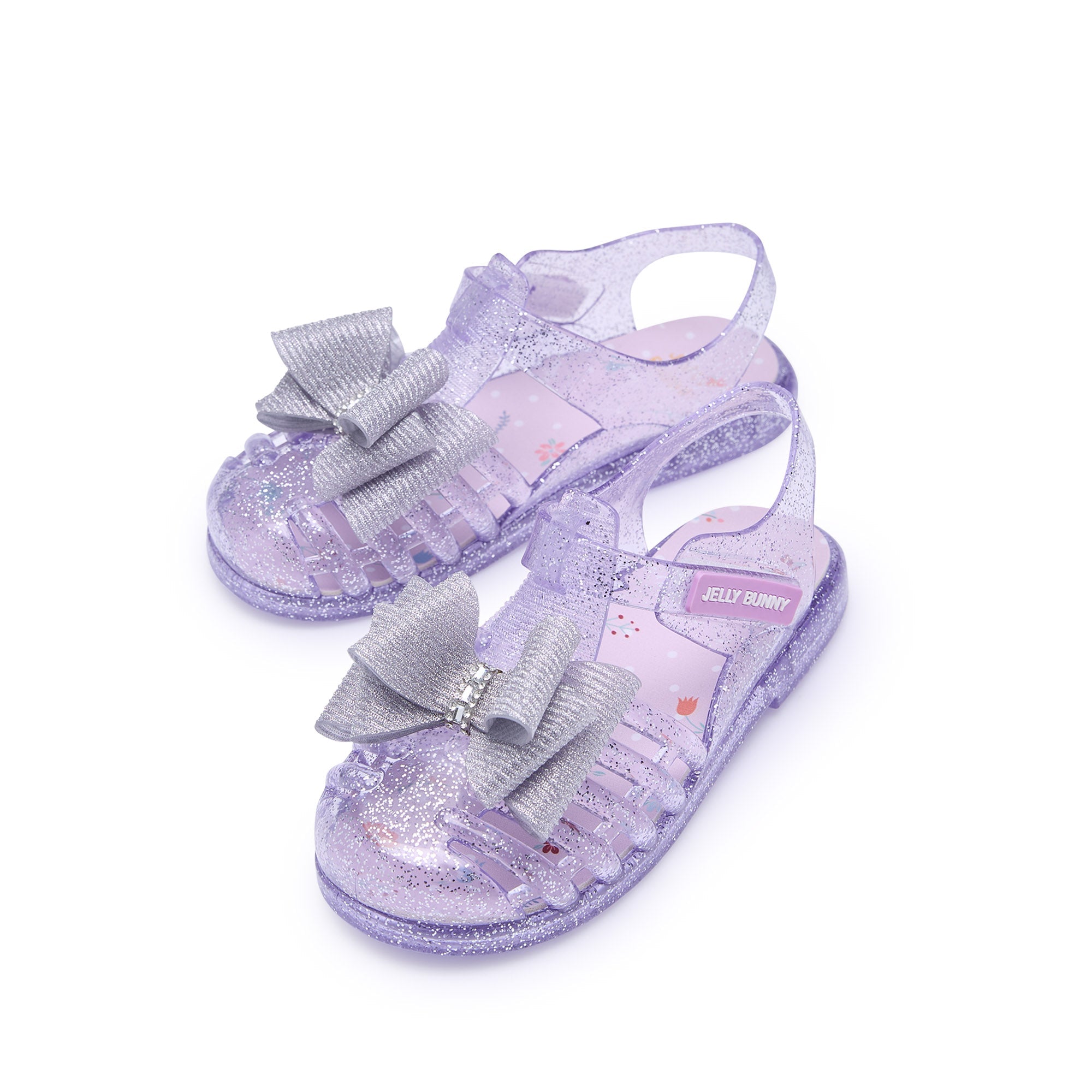 Starfishy Bow Mini For Mini Girls Platform Sandals Glitter Purple