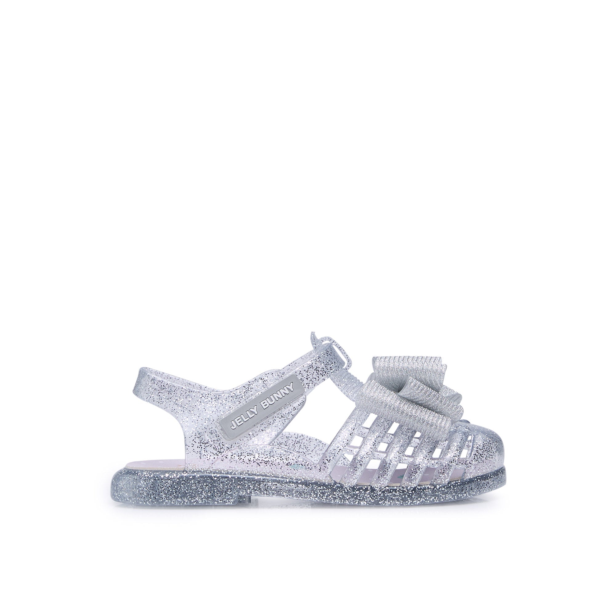 Starfishy Bow Mini For Mini Girls Platform Sandals Glitter Silver