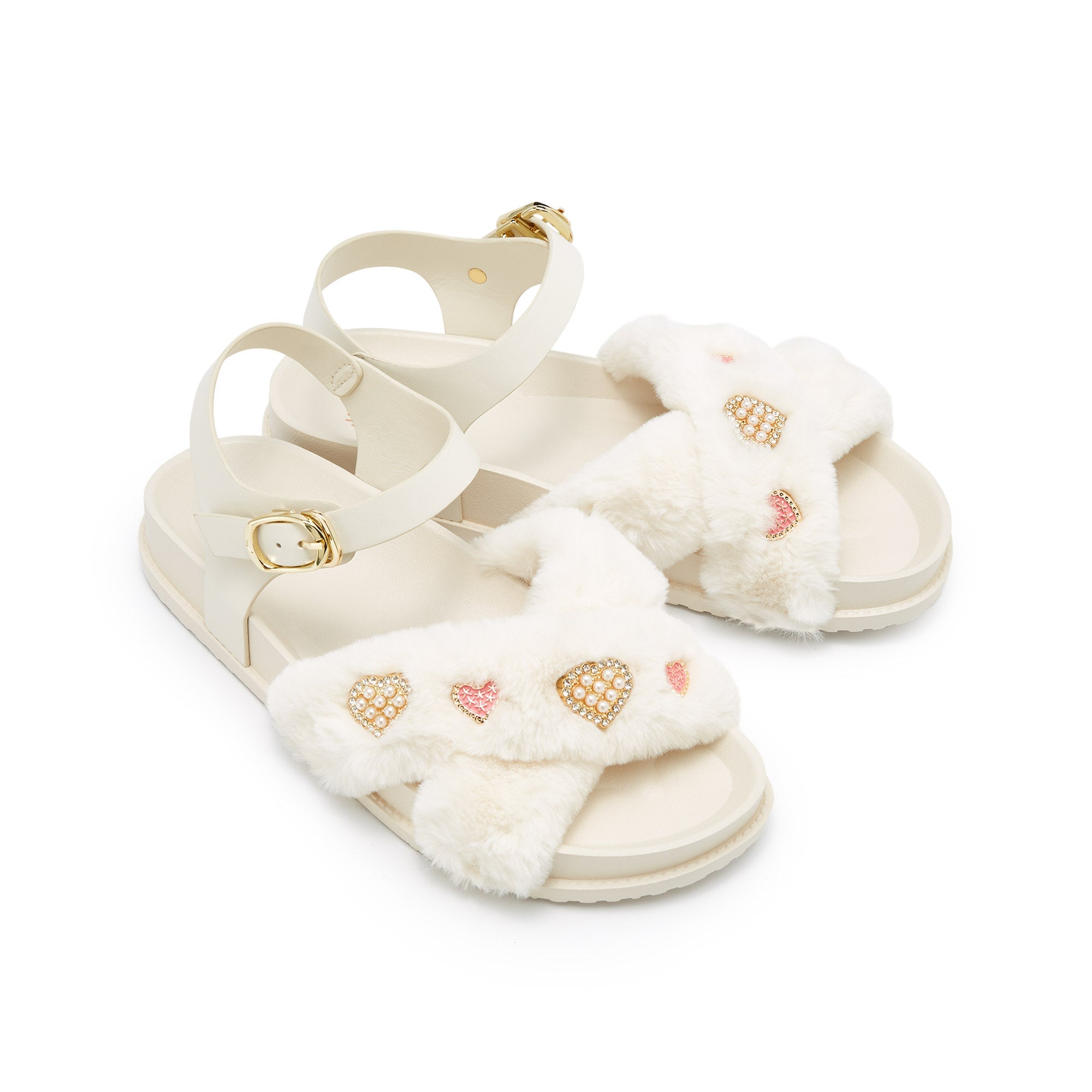 Wisteria Fur Platform Sandals