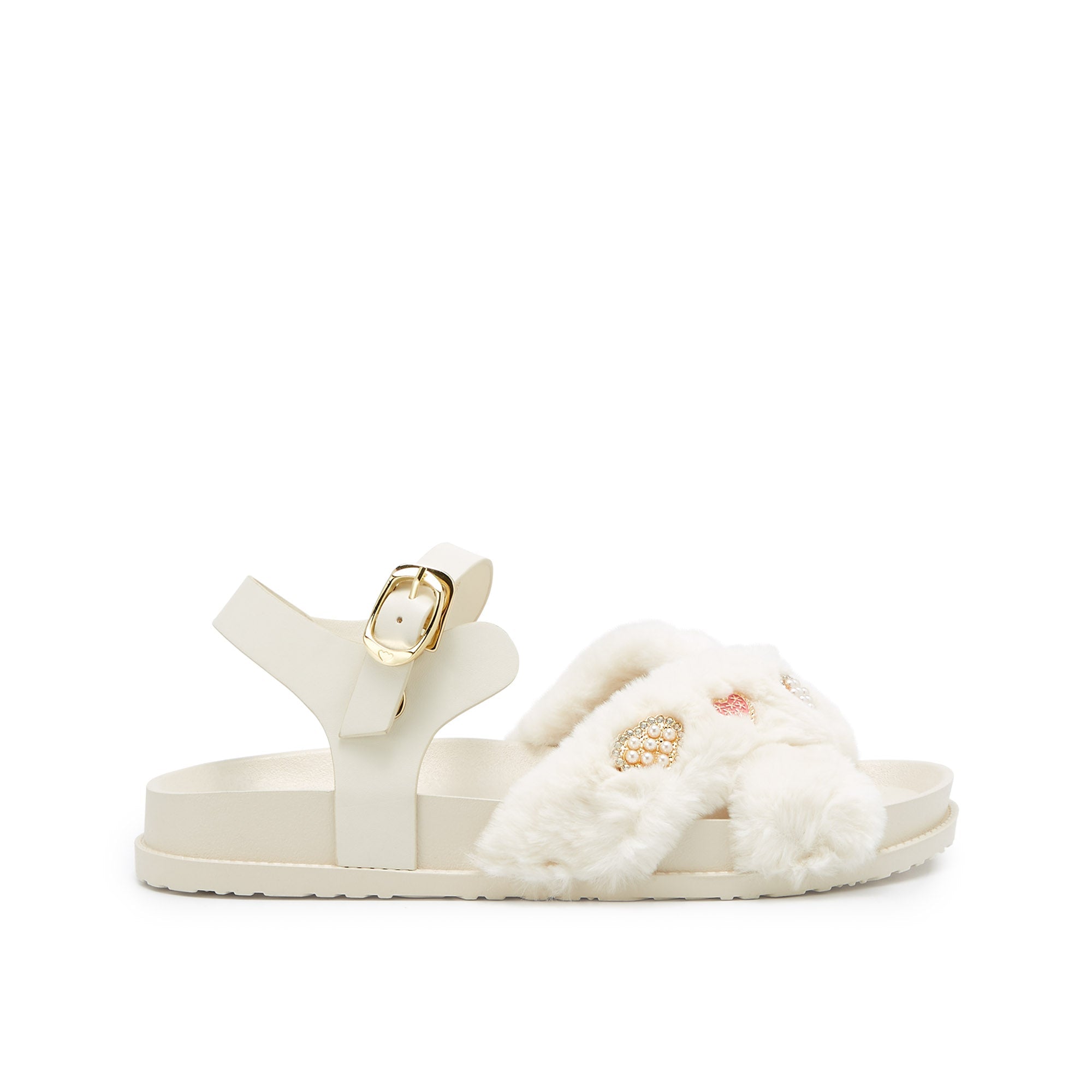 Wisteria Fur Platform Sandals