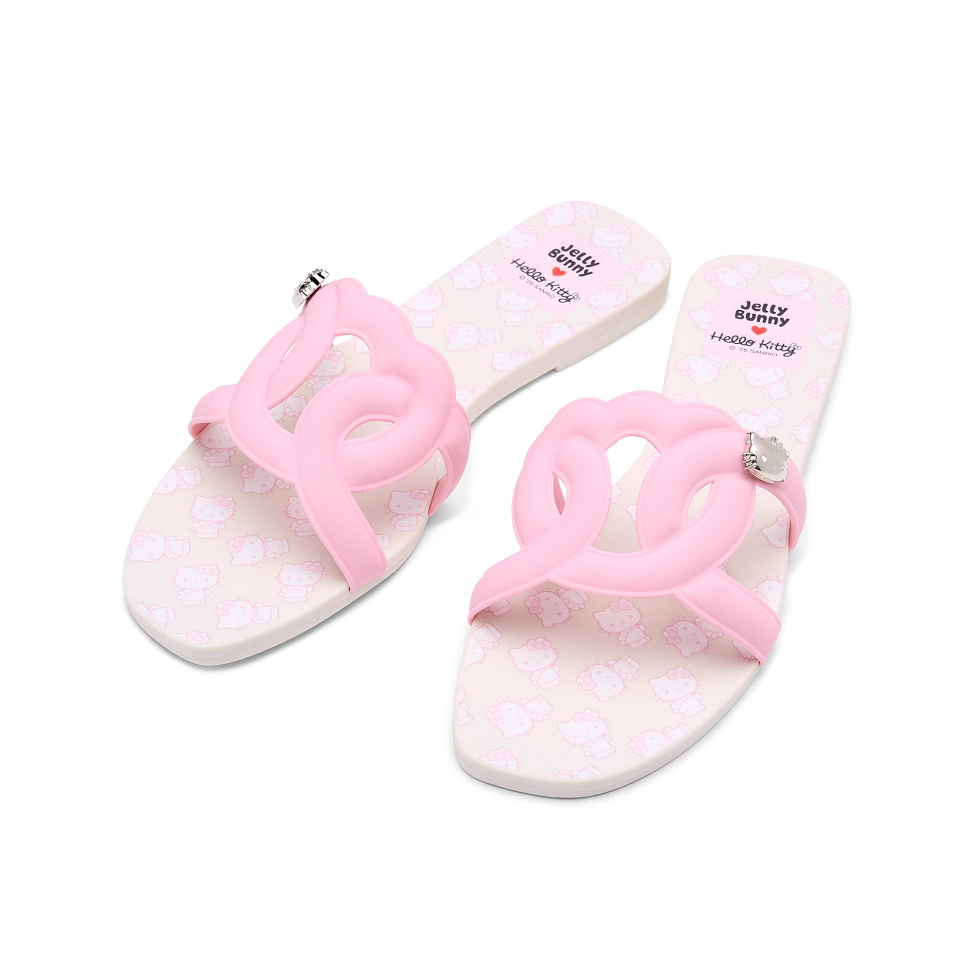 Glory Aiko KT Cross Strap Slides Pink