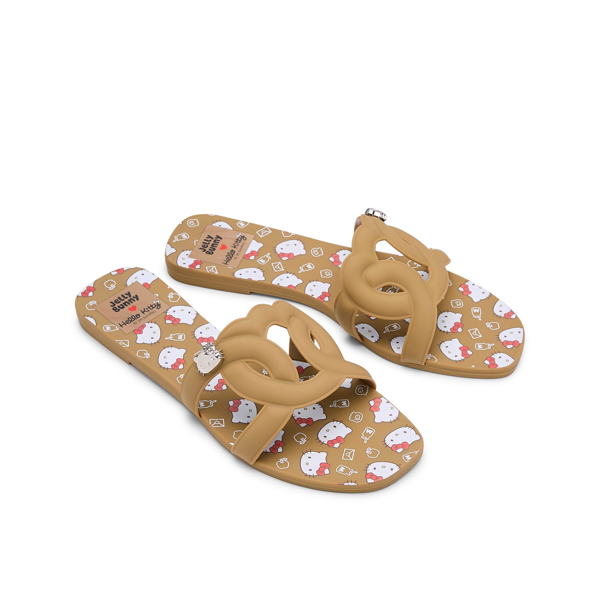 Glory Sumiko KT Cross Strap Slides Brown