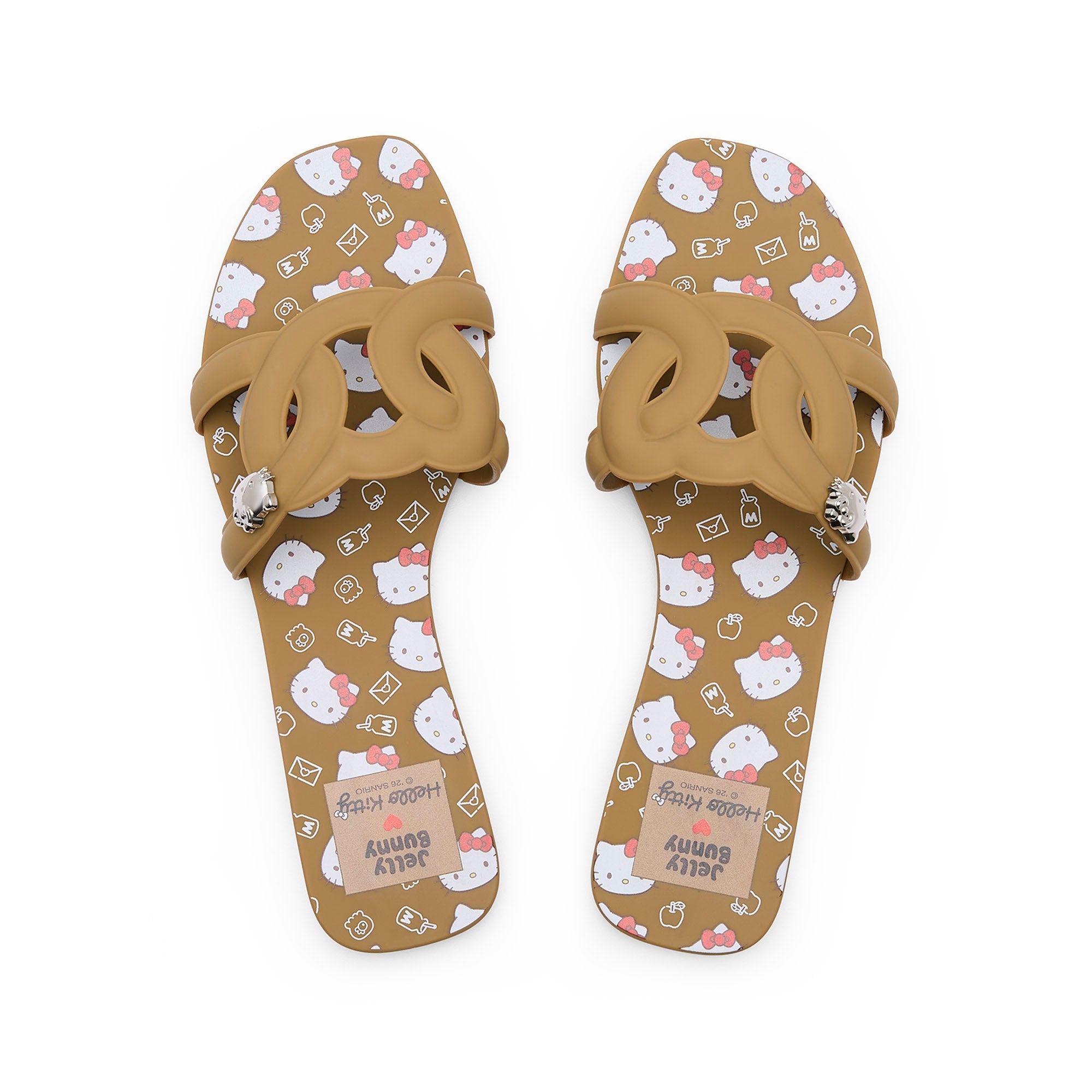 Glory Sumiko KT Cross Strap Slides Brown