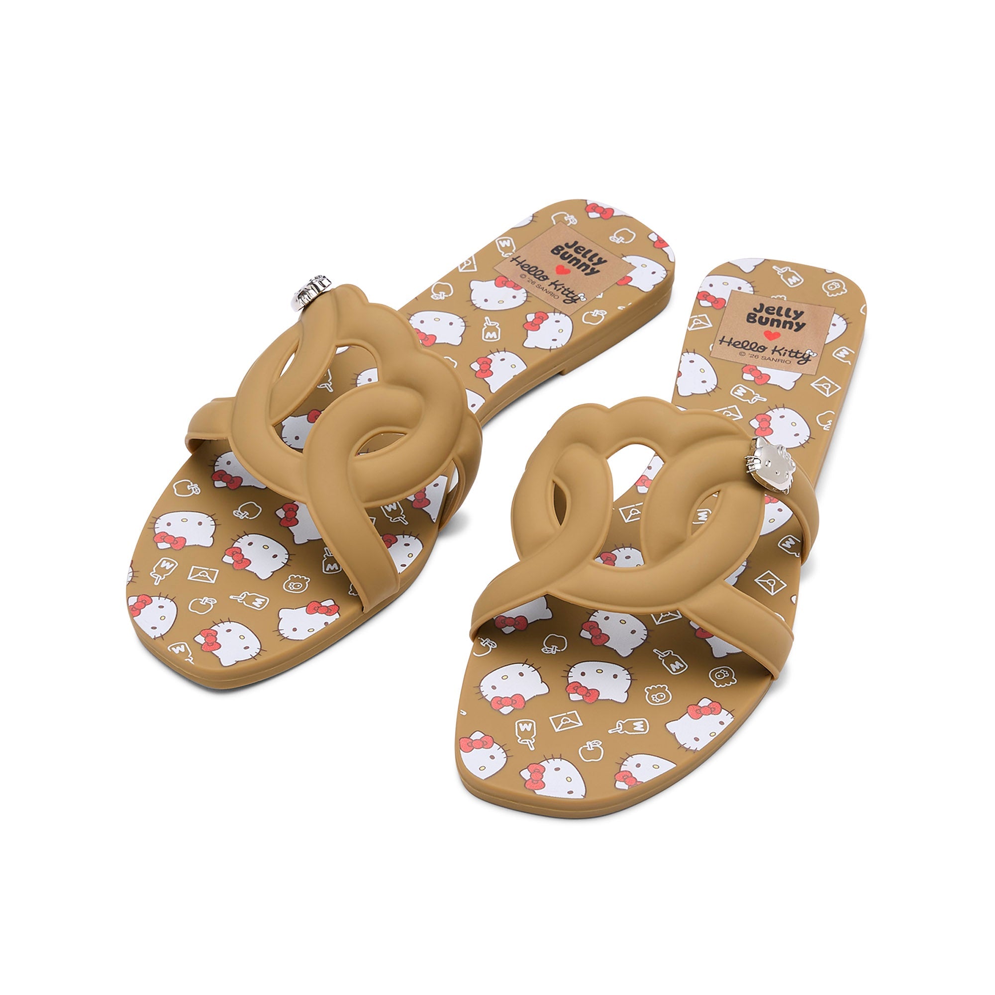 Glory Sumiko KT Cross Strap Slides Brown