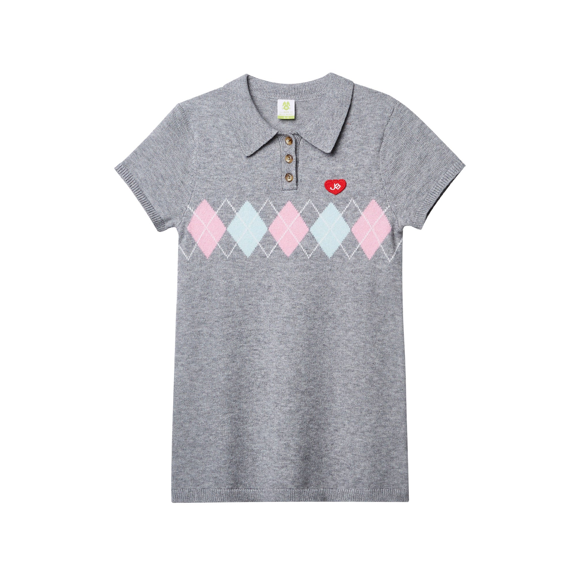 Argyle Polo Mini Dress For Girls
