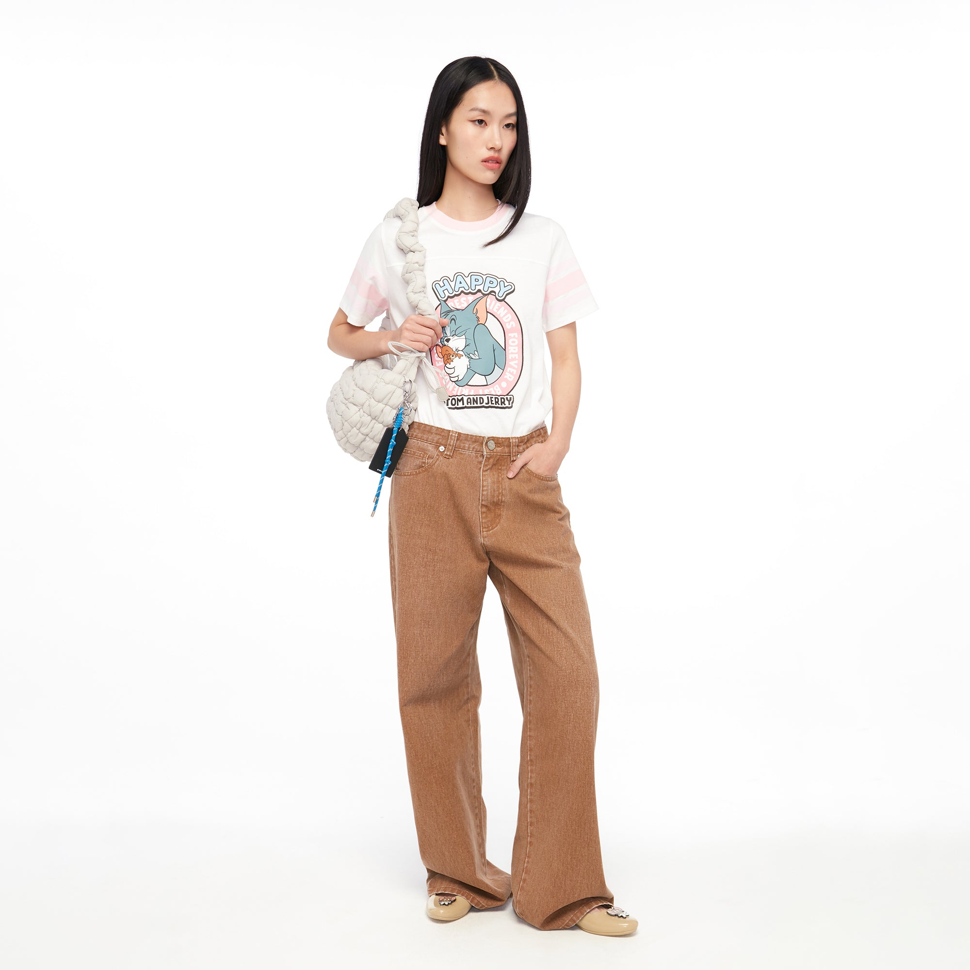 Happy Tom and Jerry T-Shirt White