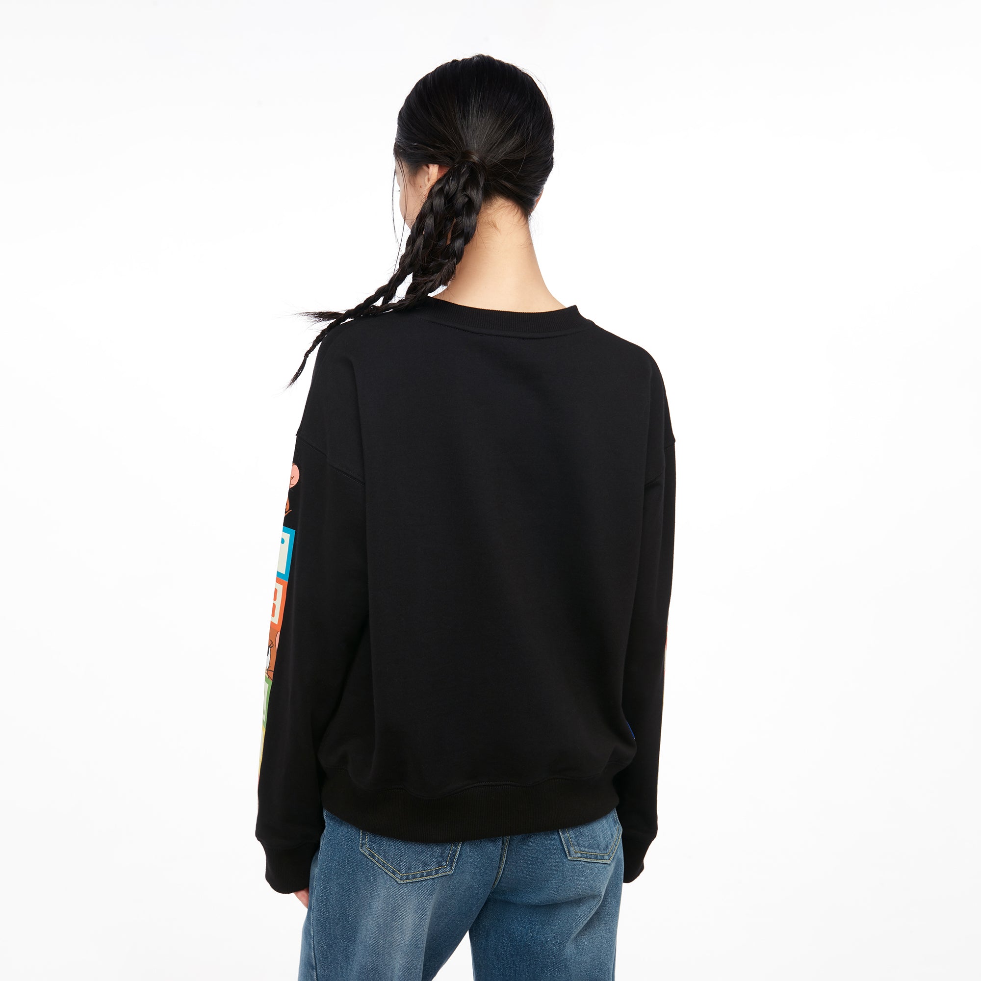 Tom and Jerry Long Sleeve Pullover Black