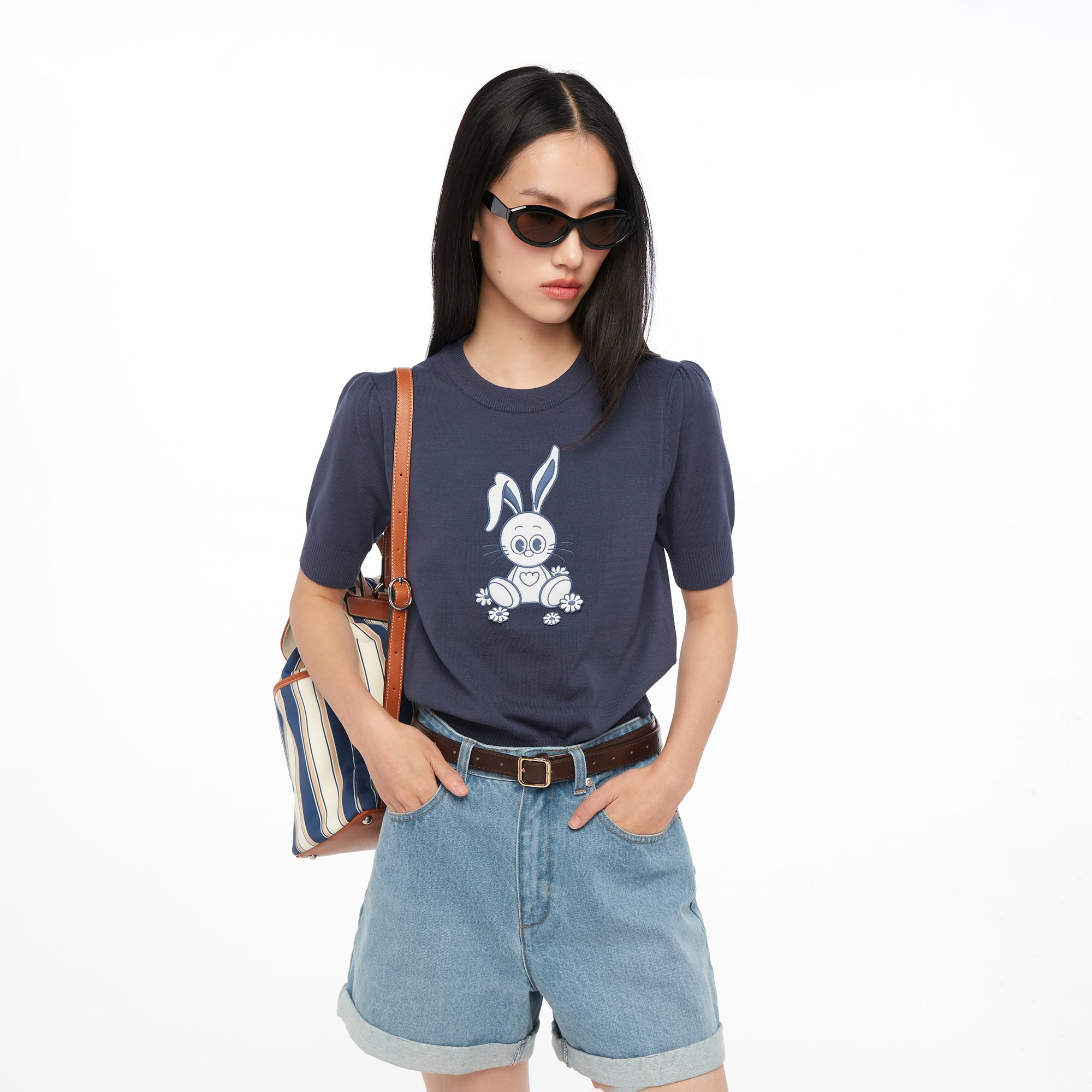 Jerme Knitted Short Sleeve Top