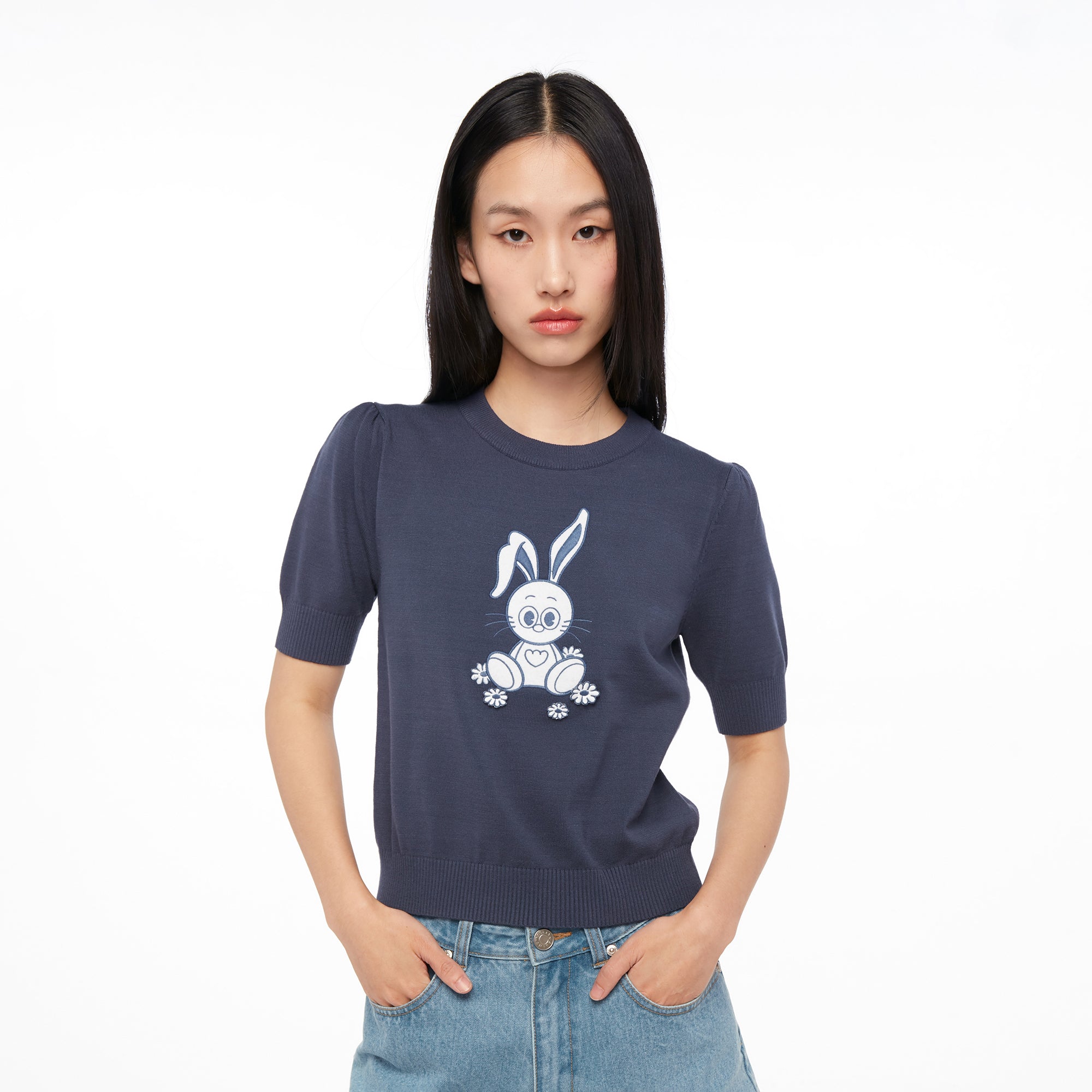 Jerme Knitted Short Sleeve Top