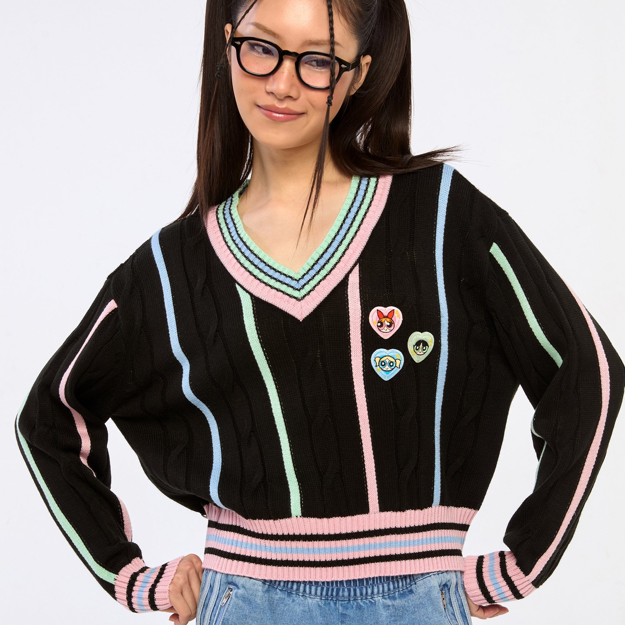 Powerpuff Girl Knitted Pullover
