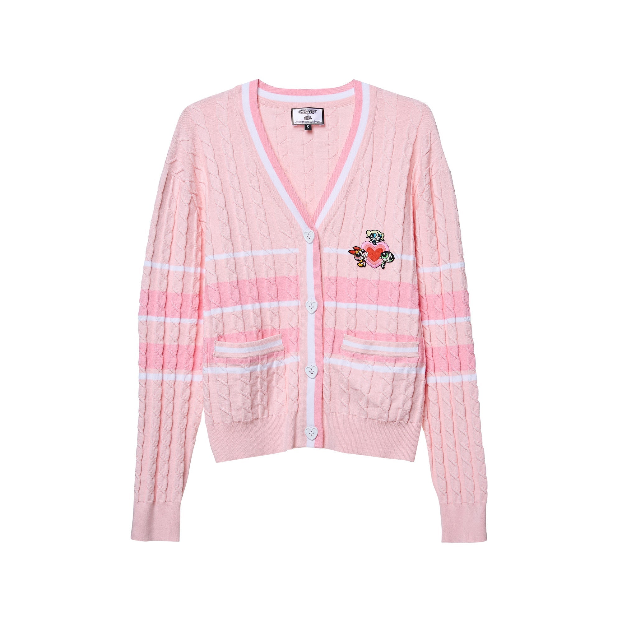 Powerpuff Girl Cable Knitted Cardigan