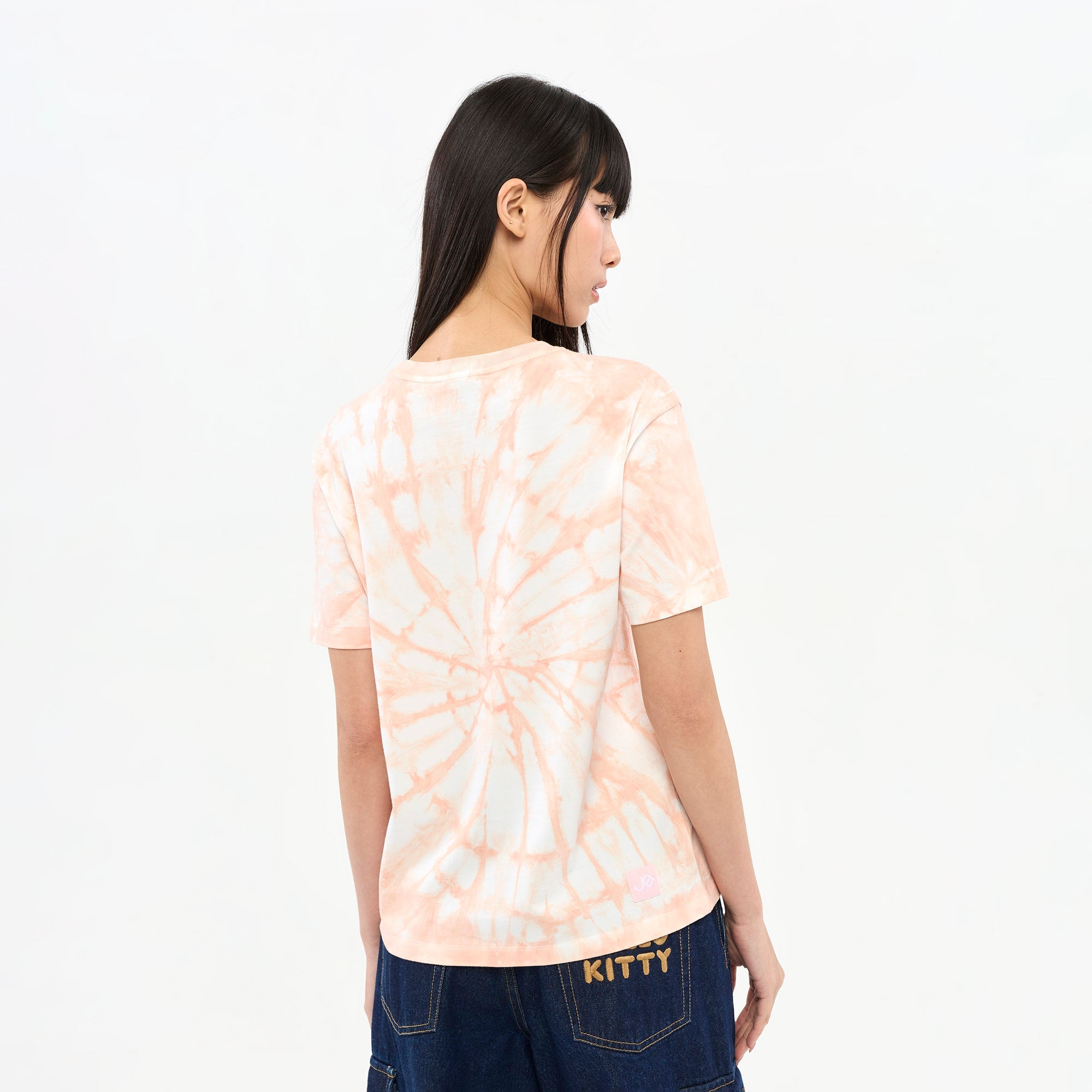 Hello Kitty Tie-Dye Printed T-Shirt Multi Color