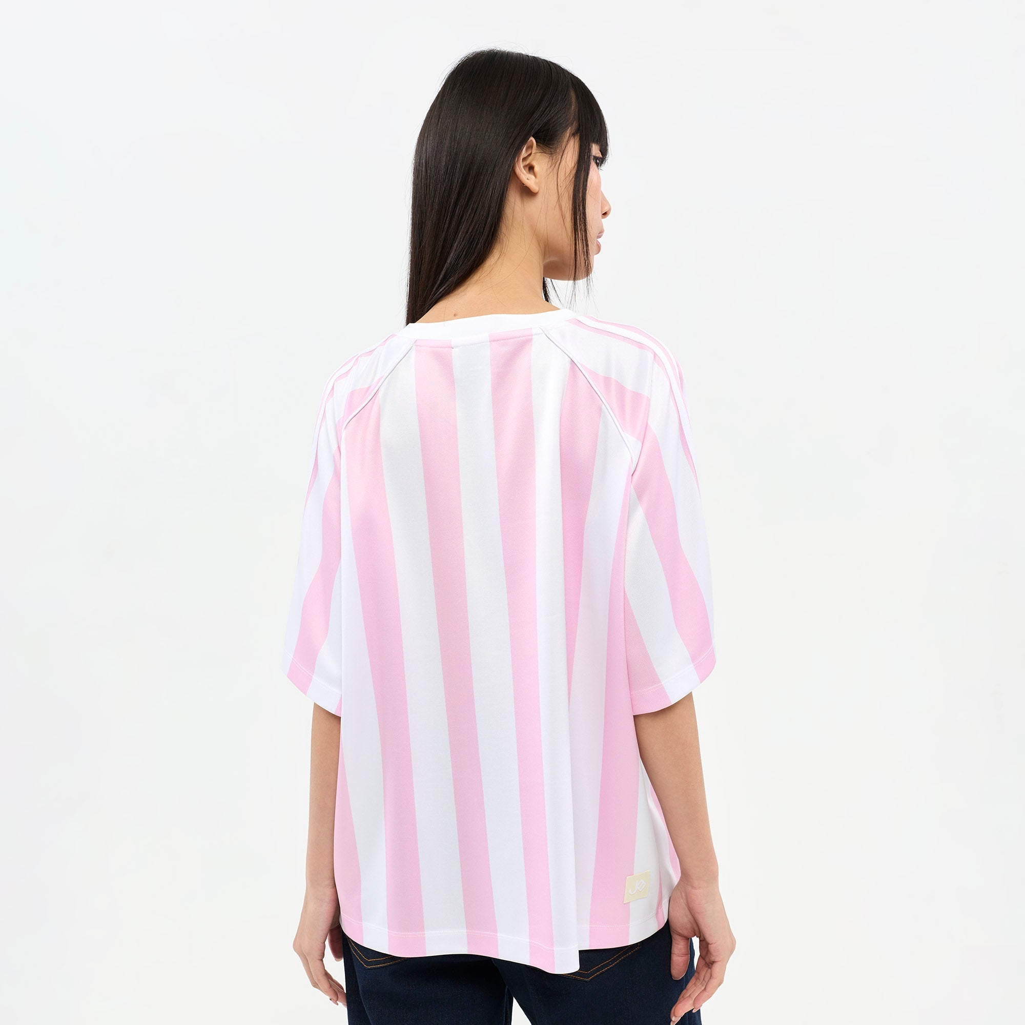 Hello Kitty Striped Graphic Printed T-Shirt Striped Pink