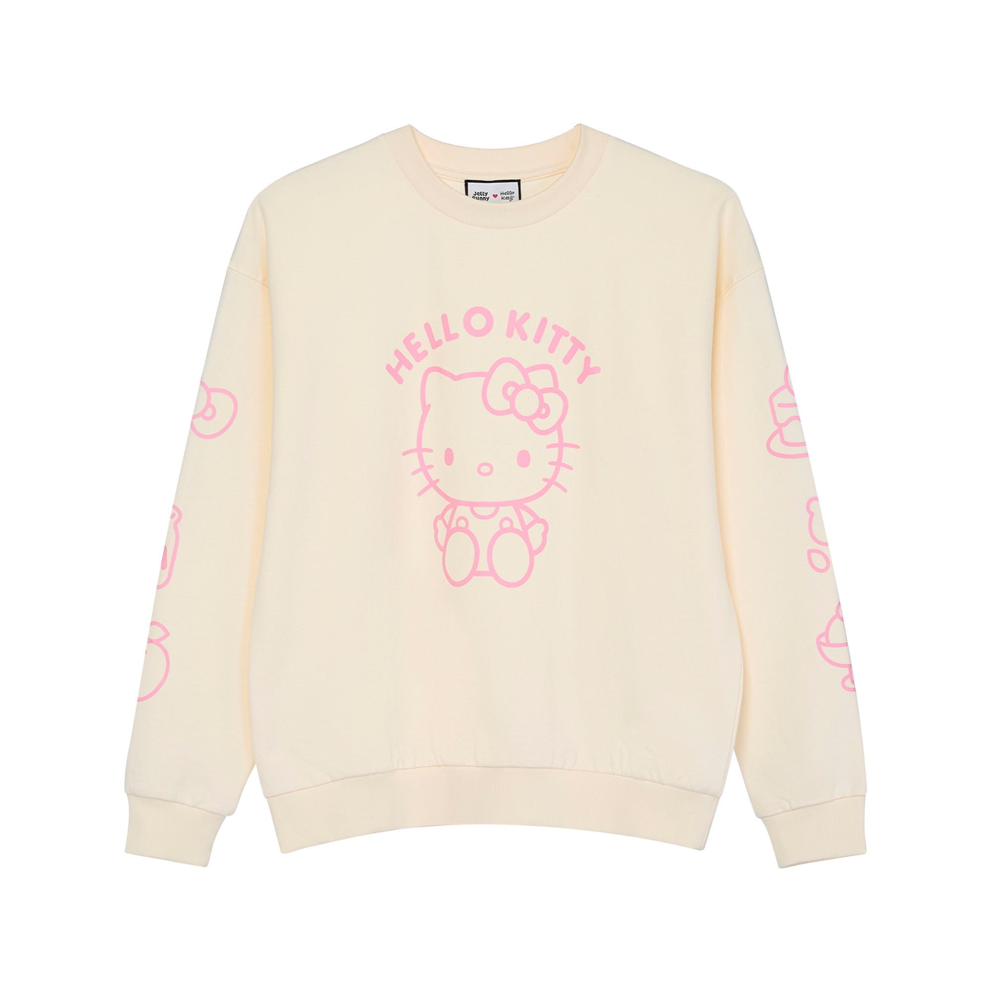Hello Kitty Graphic Printed Pullover Cream