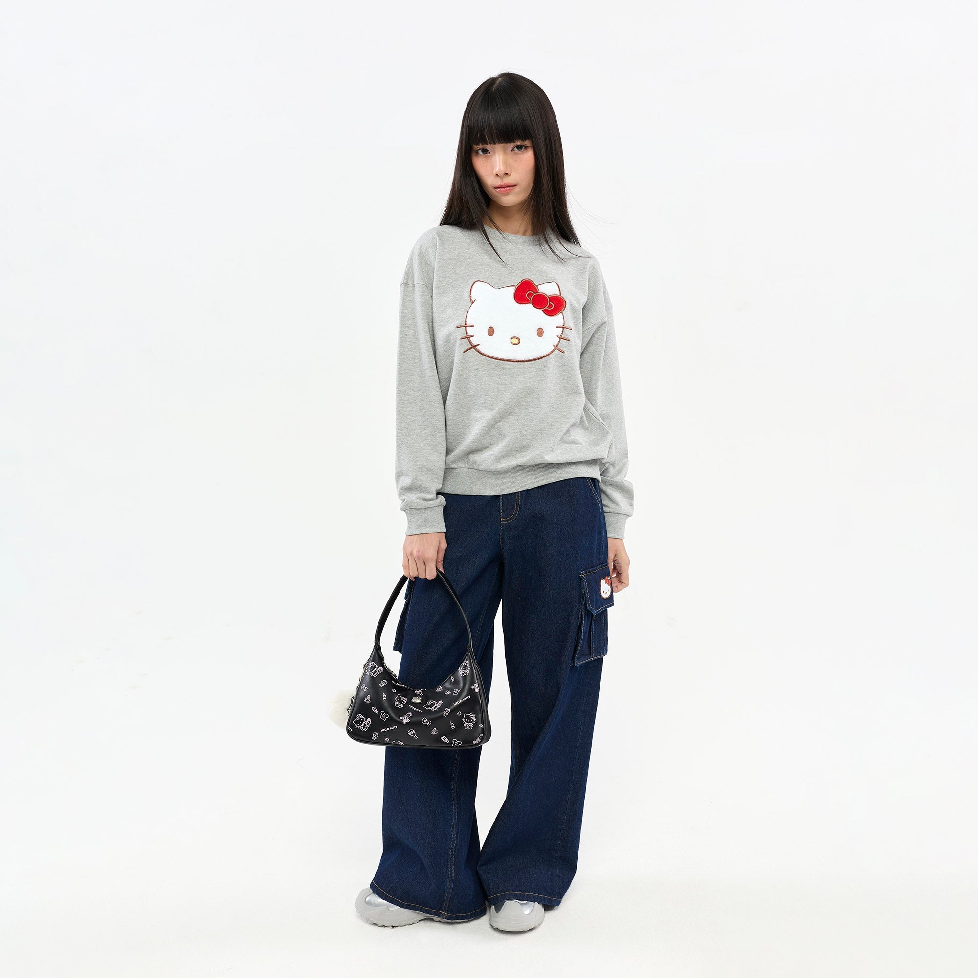 Hello Kitty Graphic Pullover Grey