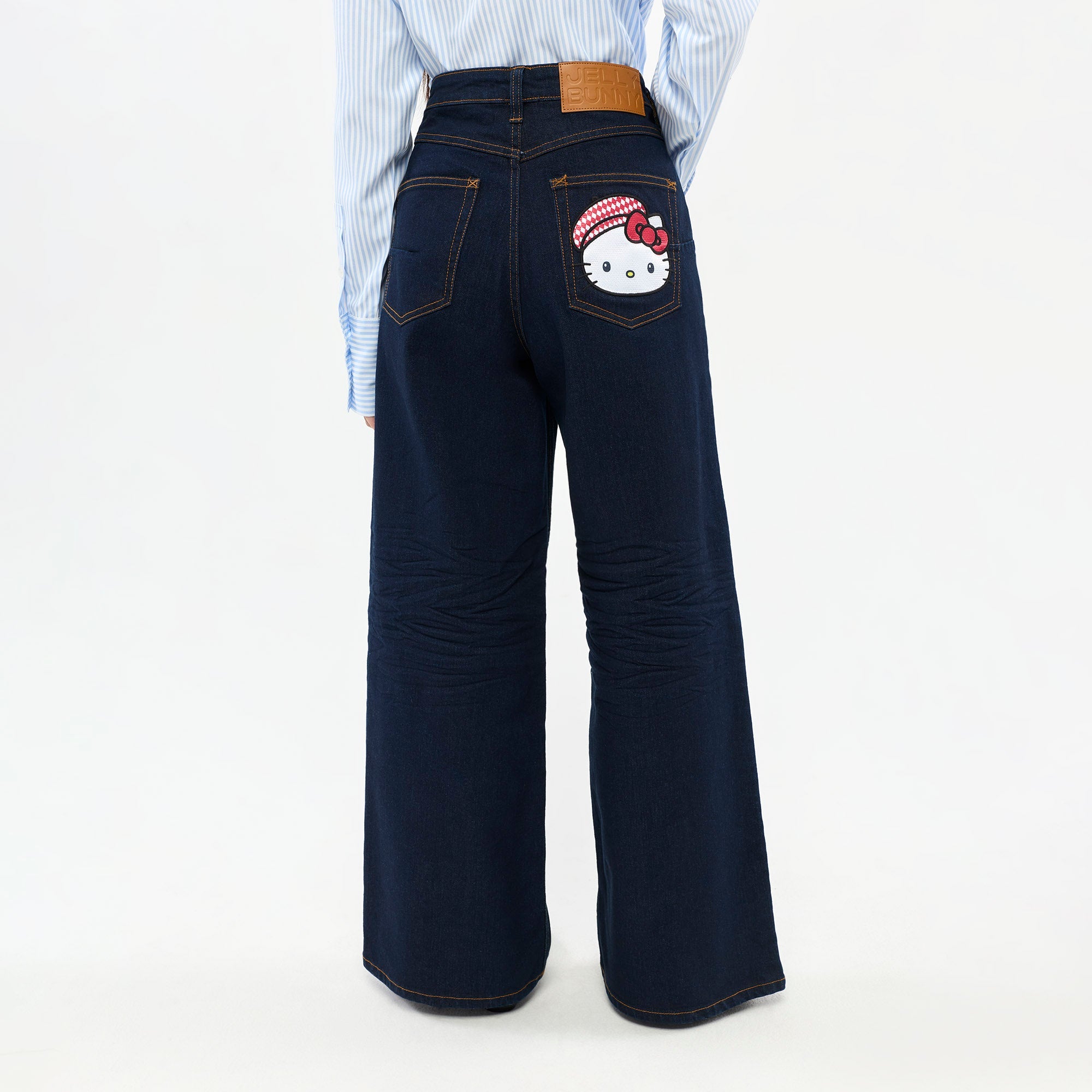 Hello Kitty Wide-Leg Jeans Blue